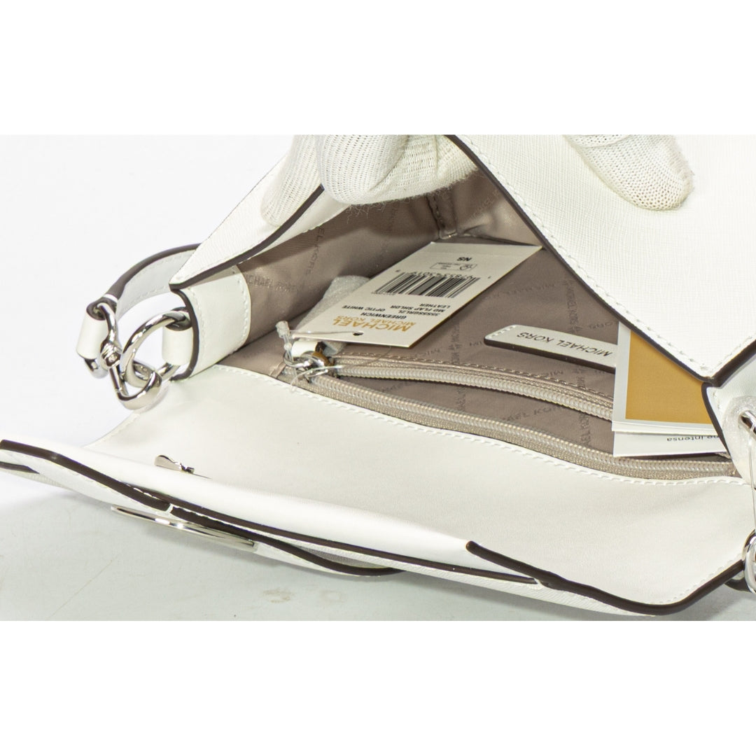 Michael Kors White Greenwich Shoulder Bag