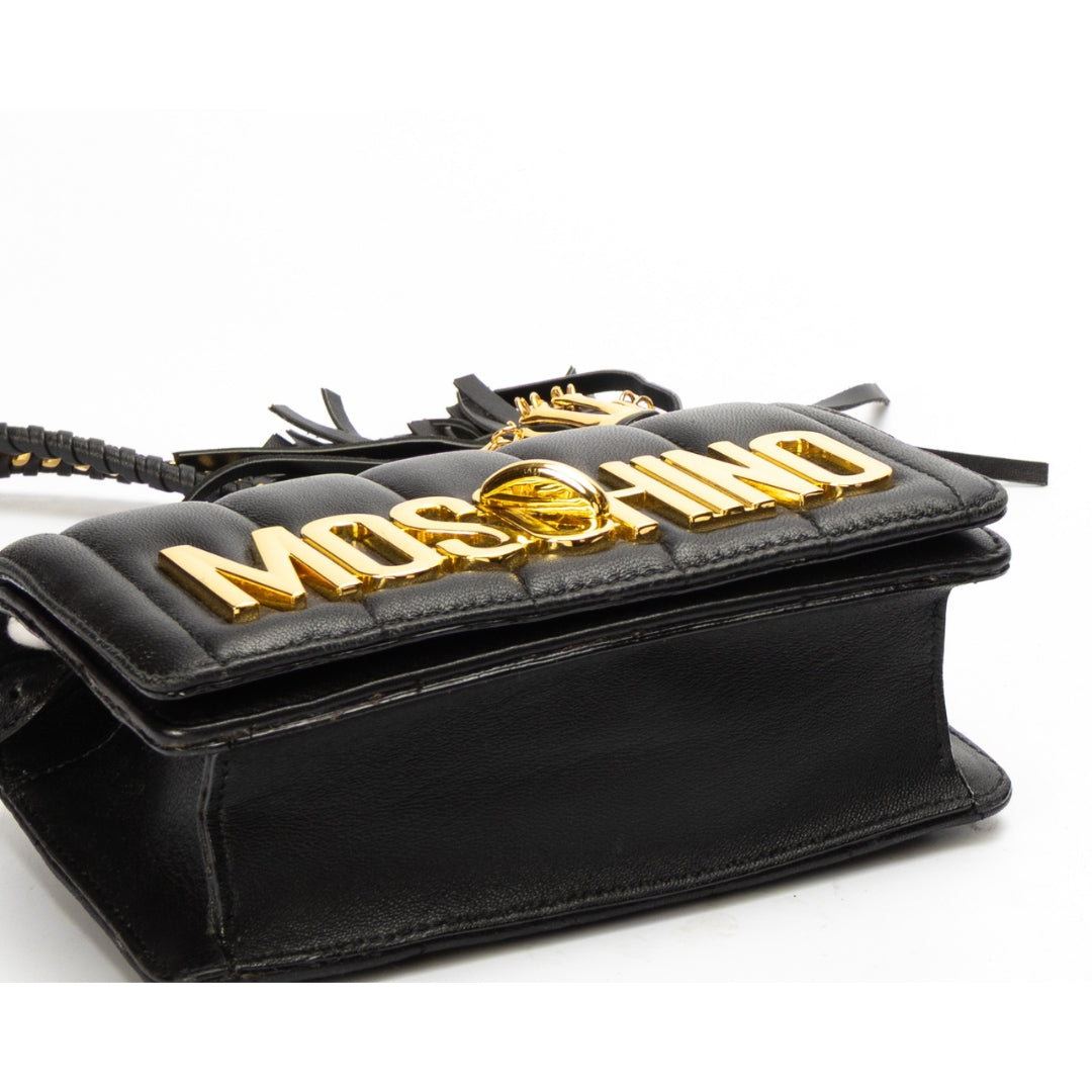 Moschino Black Skeleton Crossbody Bag