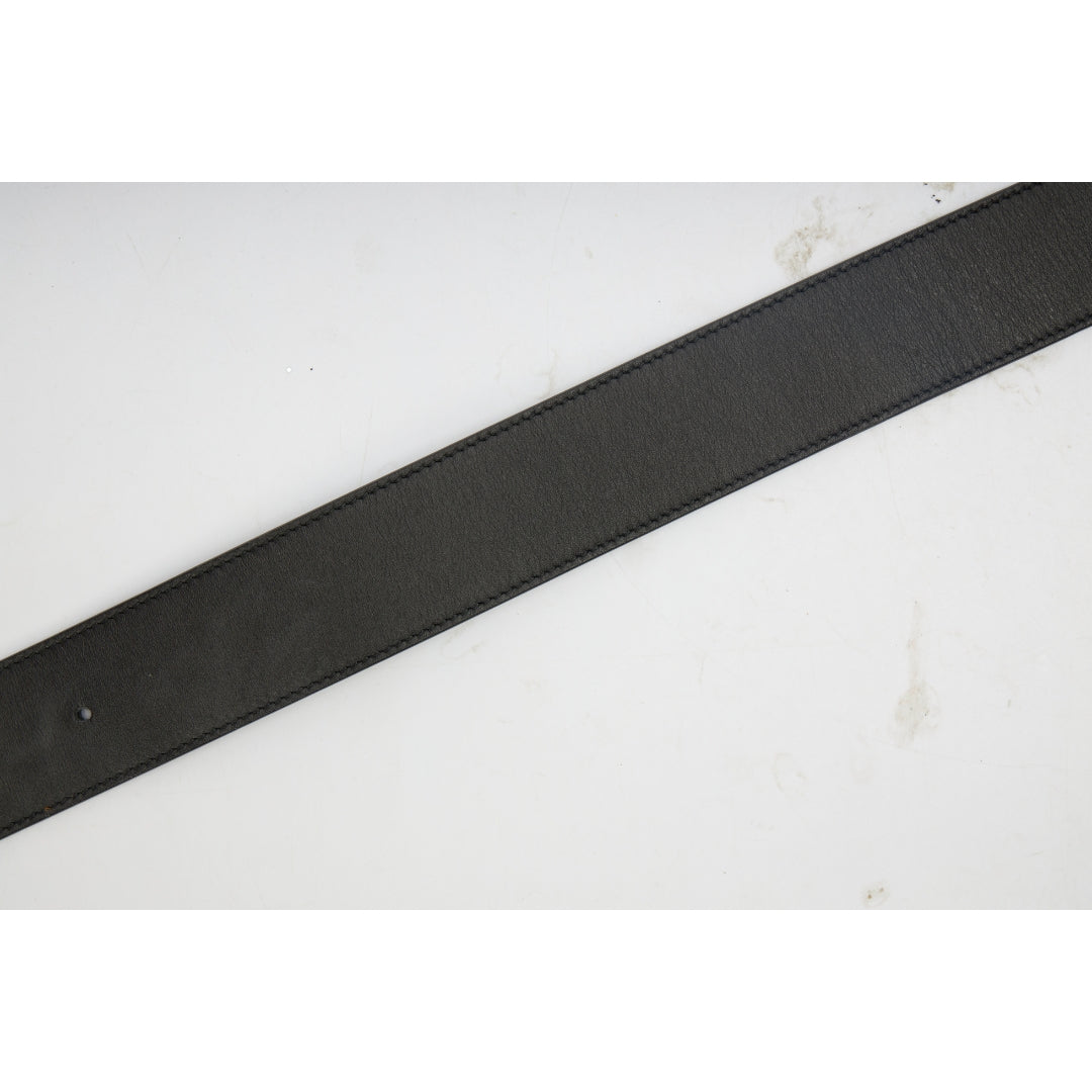 Gucci GG Marmont Buckle Belt in Black Leather