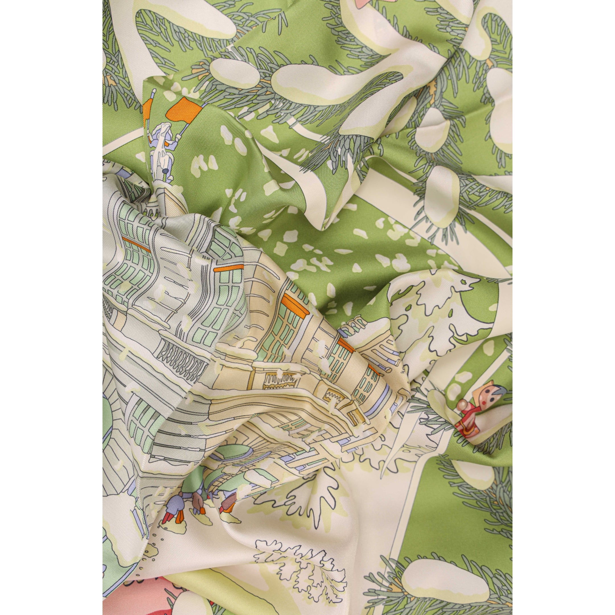 Hermes Noel 24 au Rue Faubourg Silk Scarf