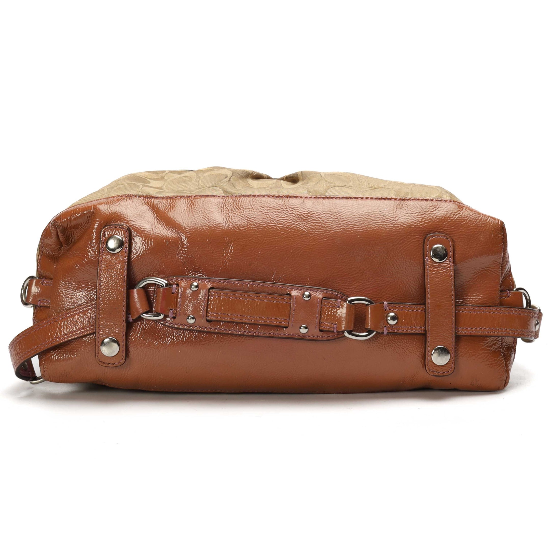Coach Ashley Beige Logo Satchel