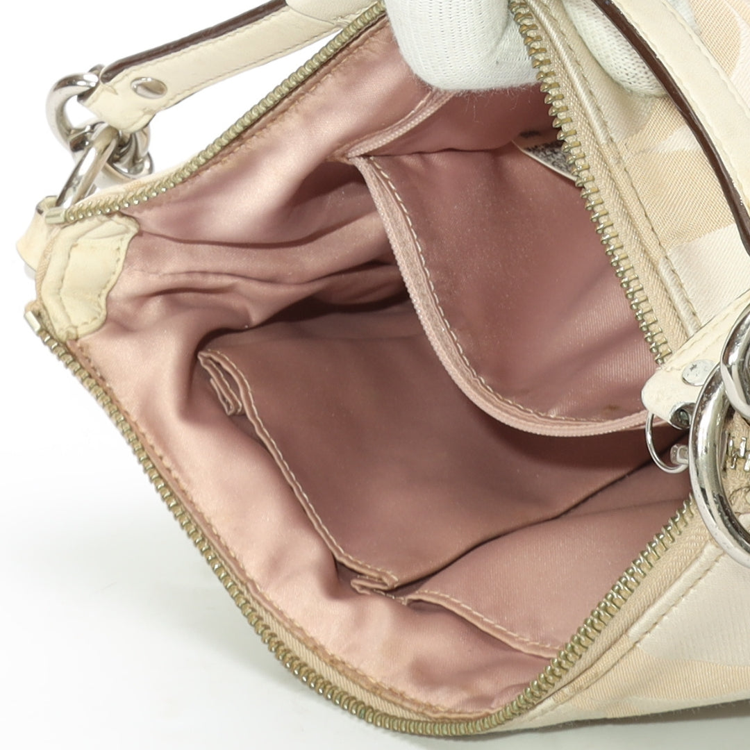 Coach White Canvas Kristin Hobo Bag