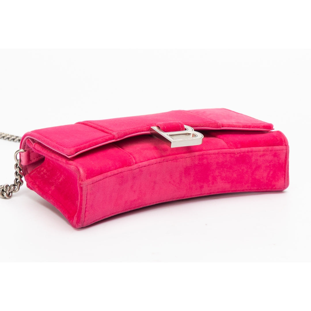 Balenciaga Velvet Hourglass Wallet On Chain