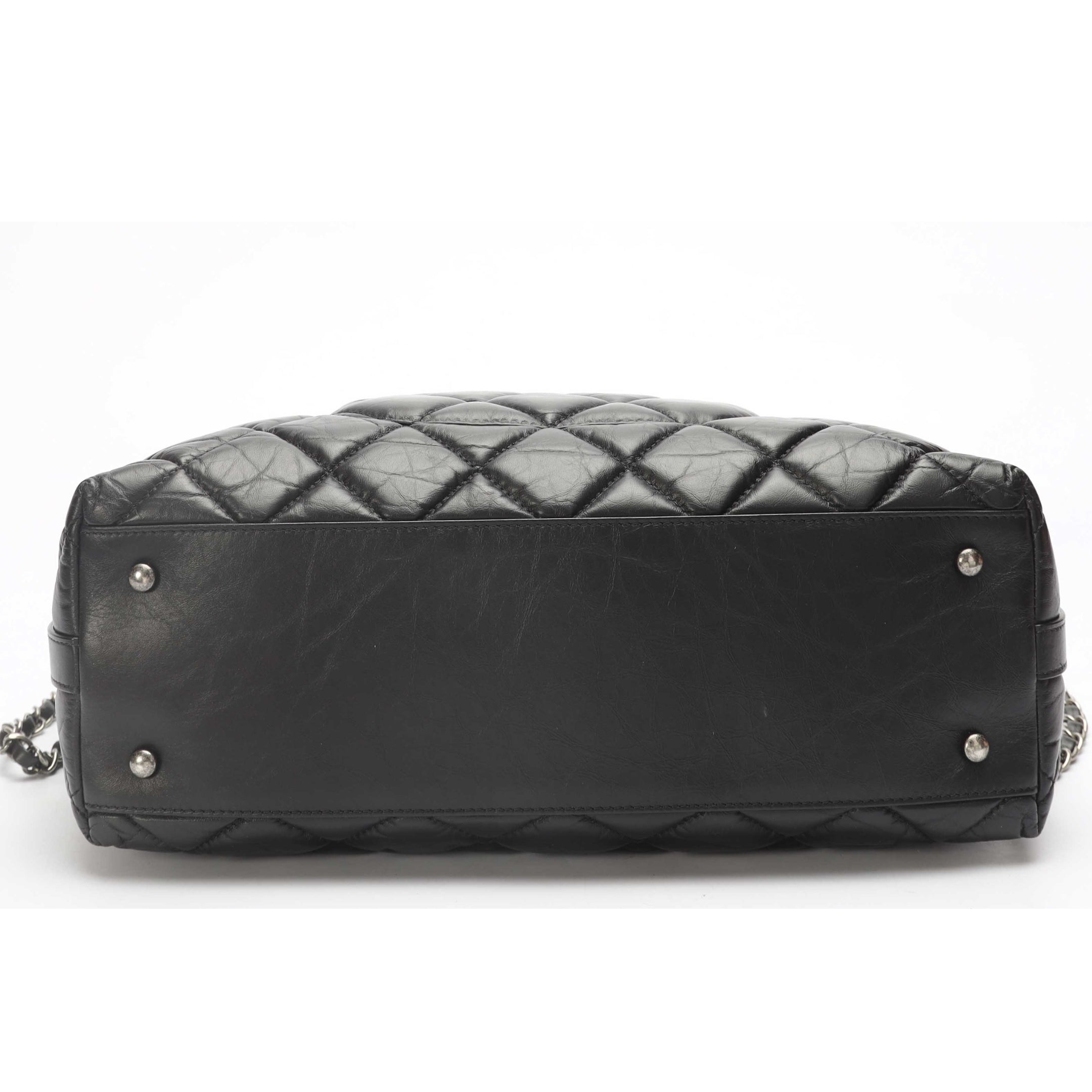 Chanel Black Quilted Bowling Bag