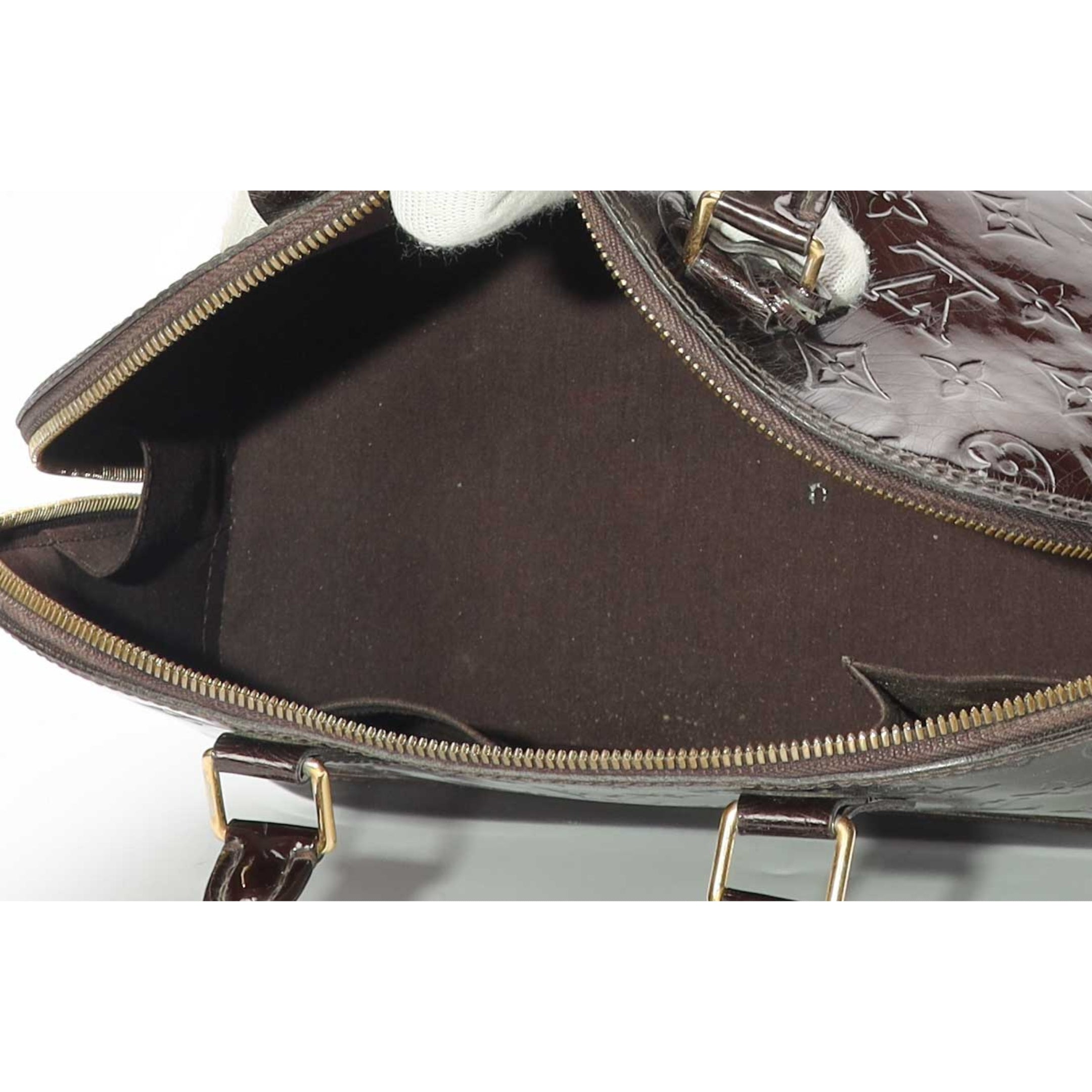 Louis Vuitton Amarante Monogram Vernis Alma Satchel