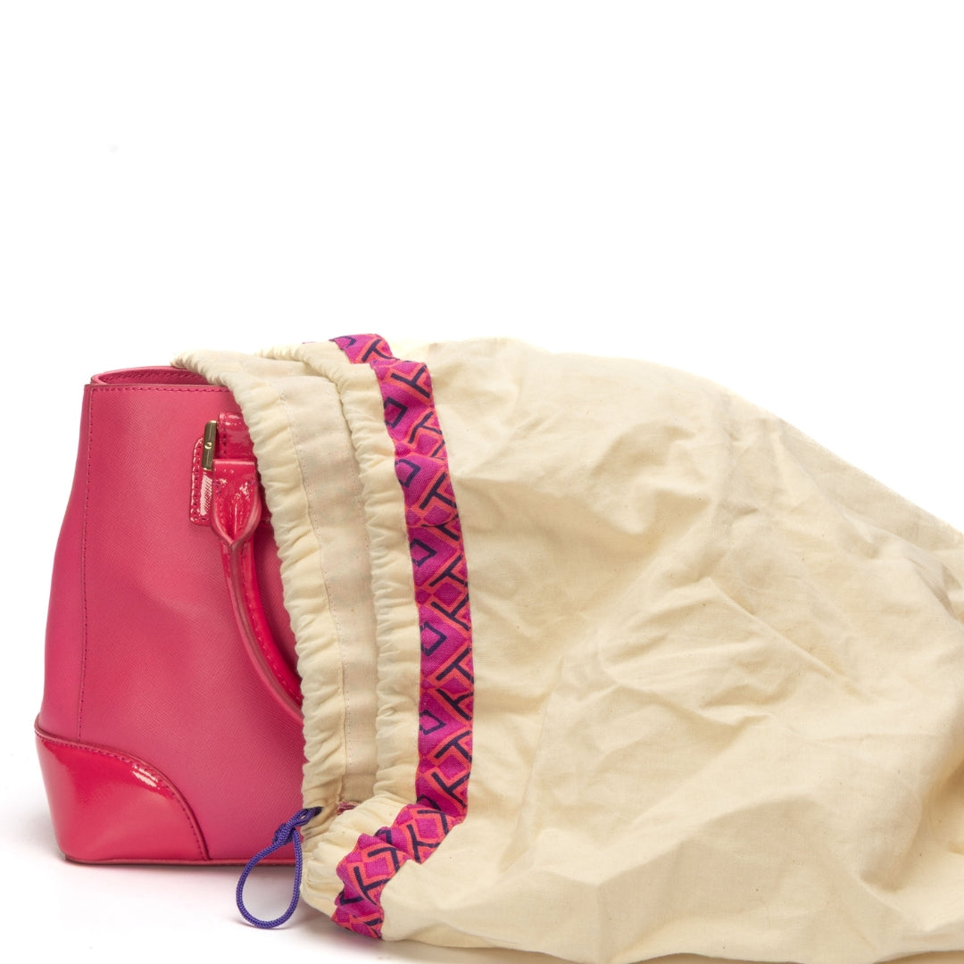 Tory Burch Pink Patent Leather Zip Tote
