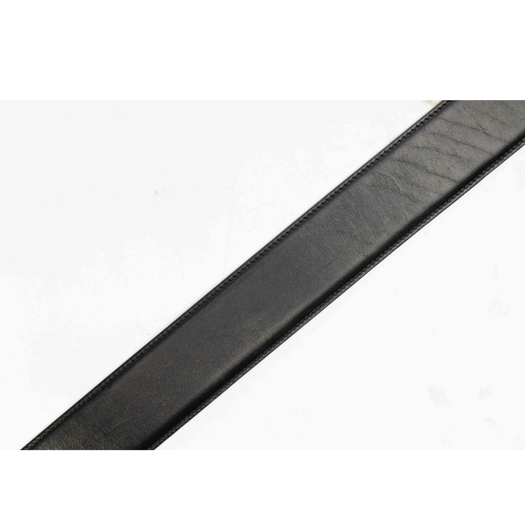 Salvatore Ferragamo Black Leather Gancini Buckle Belt