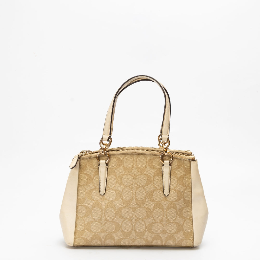 Coach Beige Christie Carryall Convertible Satchel