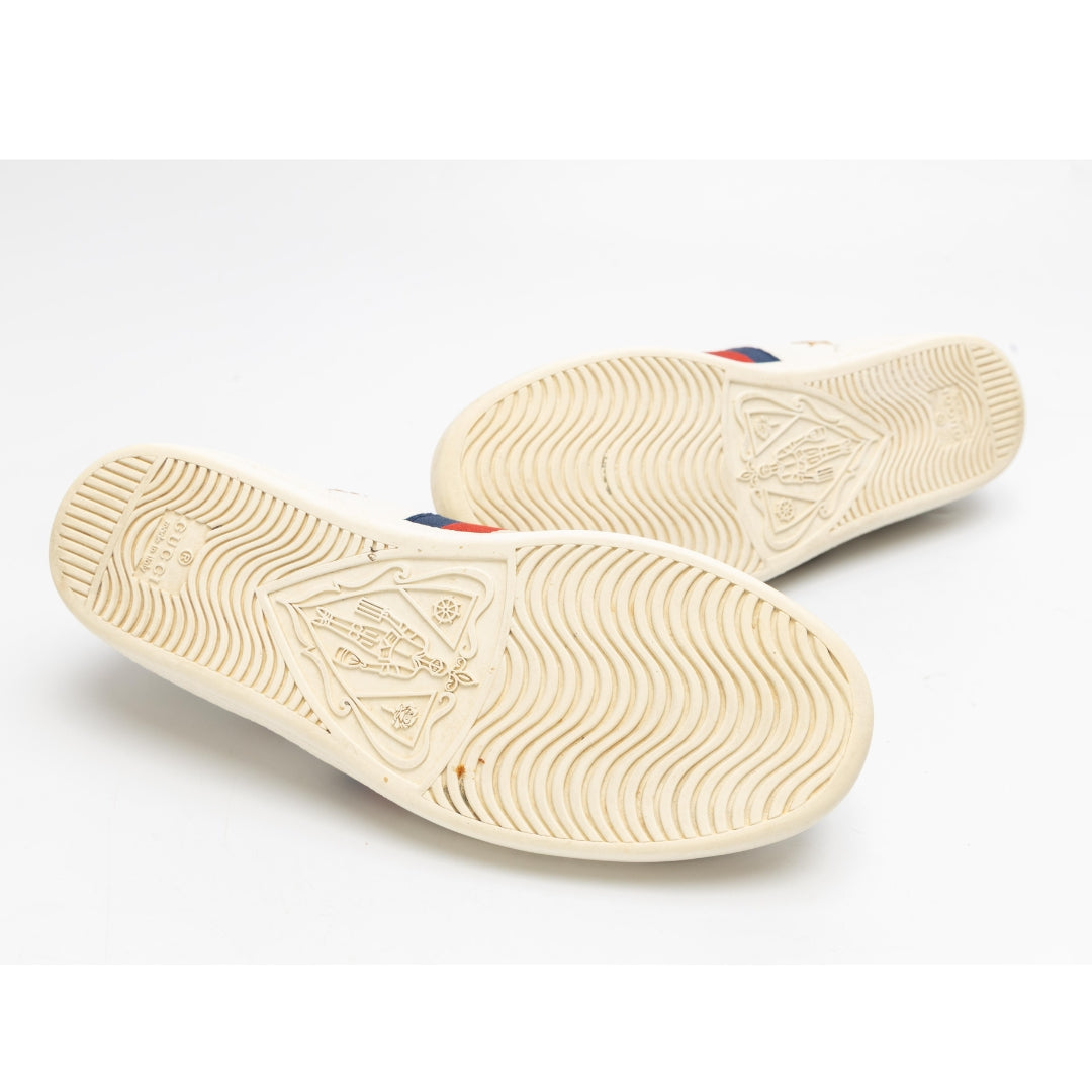 Gucci White Leather Ace Sneakers