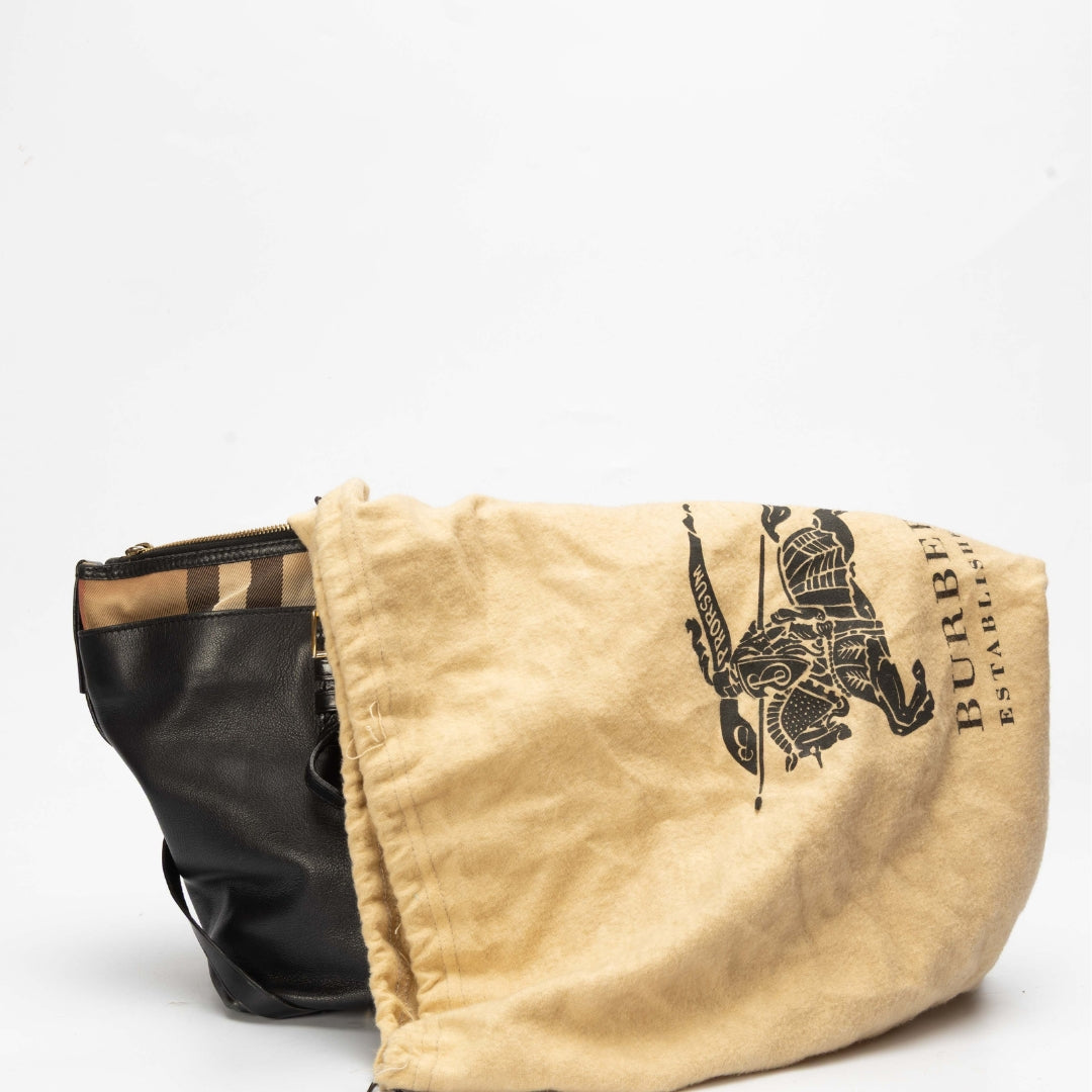 Burberry Black House Check Canvas Salisbury Tote