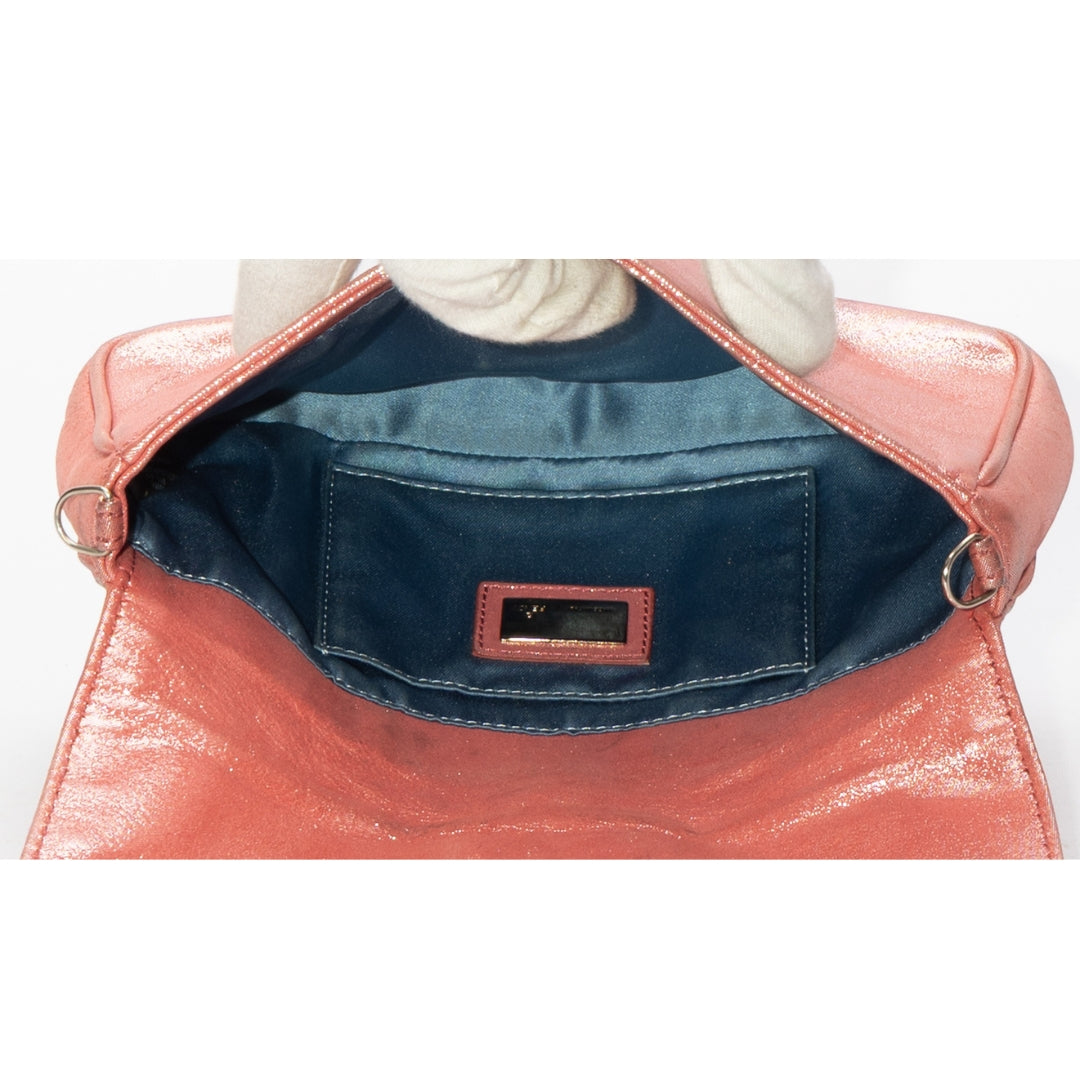 Fendi Pink Metallic Mia Pochette Bag