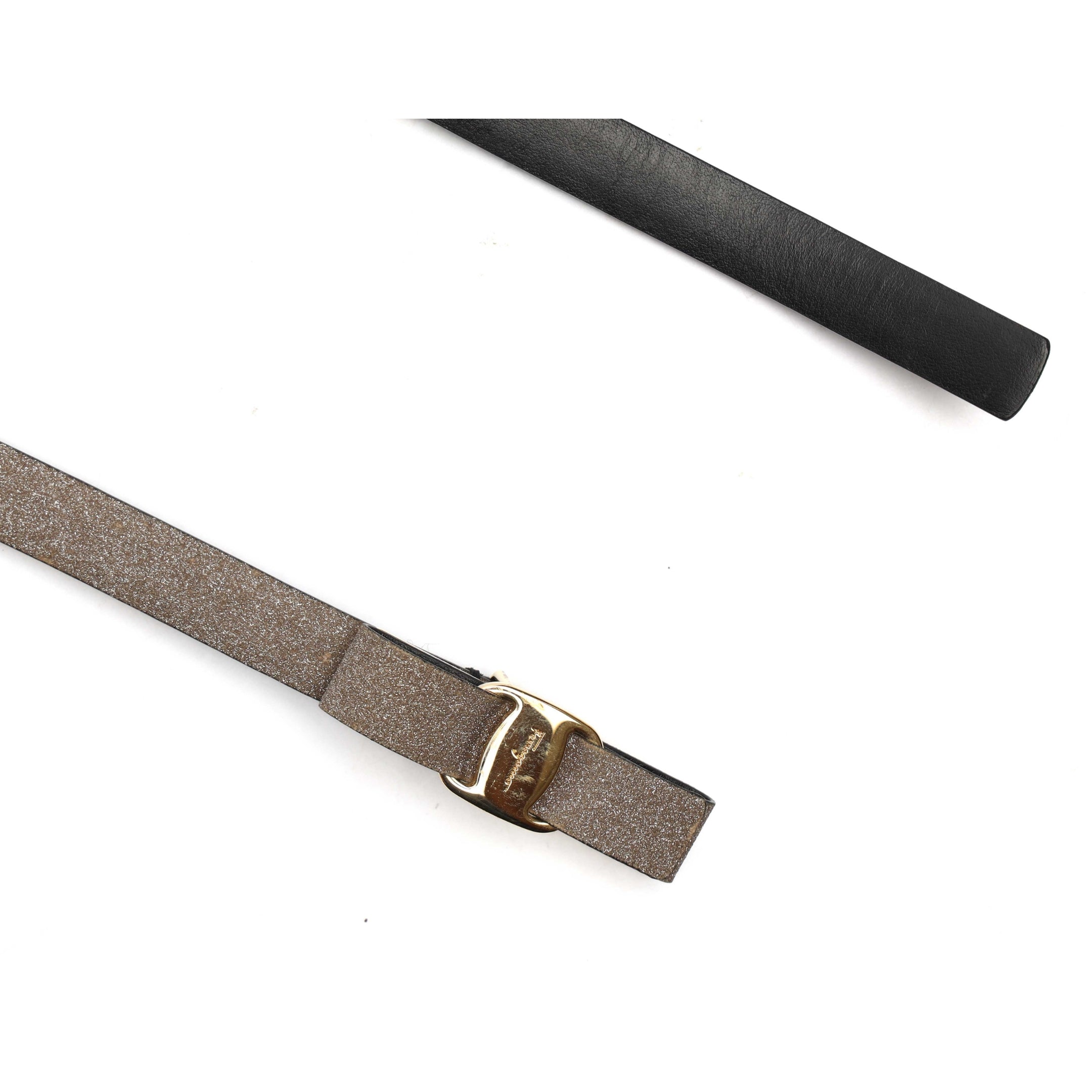 Salvatore Ferragamo Glittery Vara Bow Belt