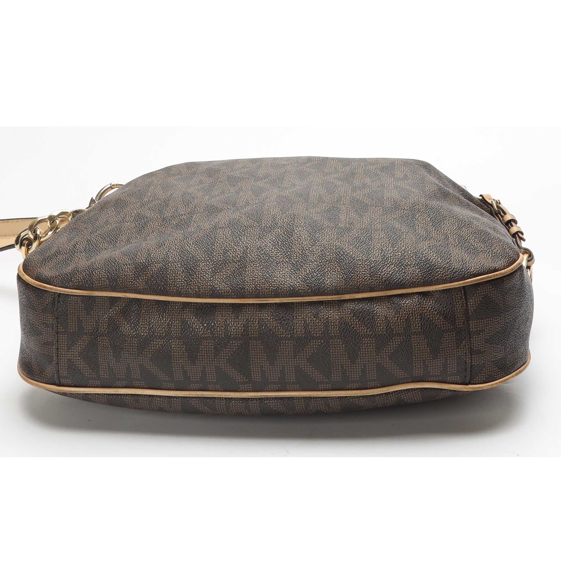 Michael Kors Jet Set Signature Logo Trim Hobo Bag