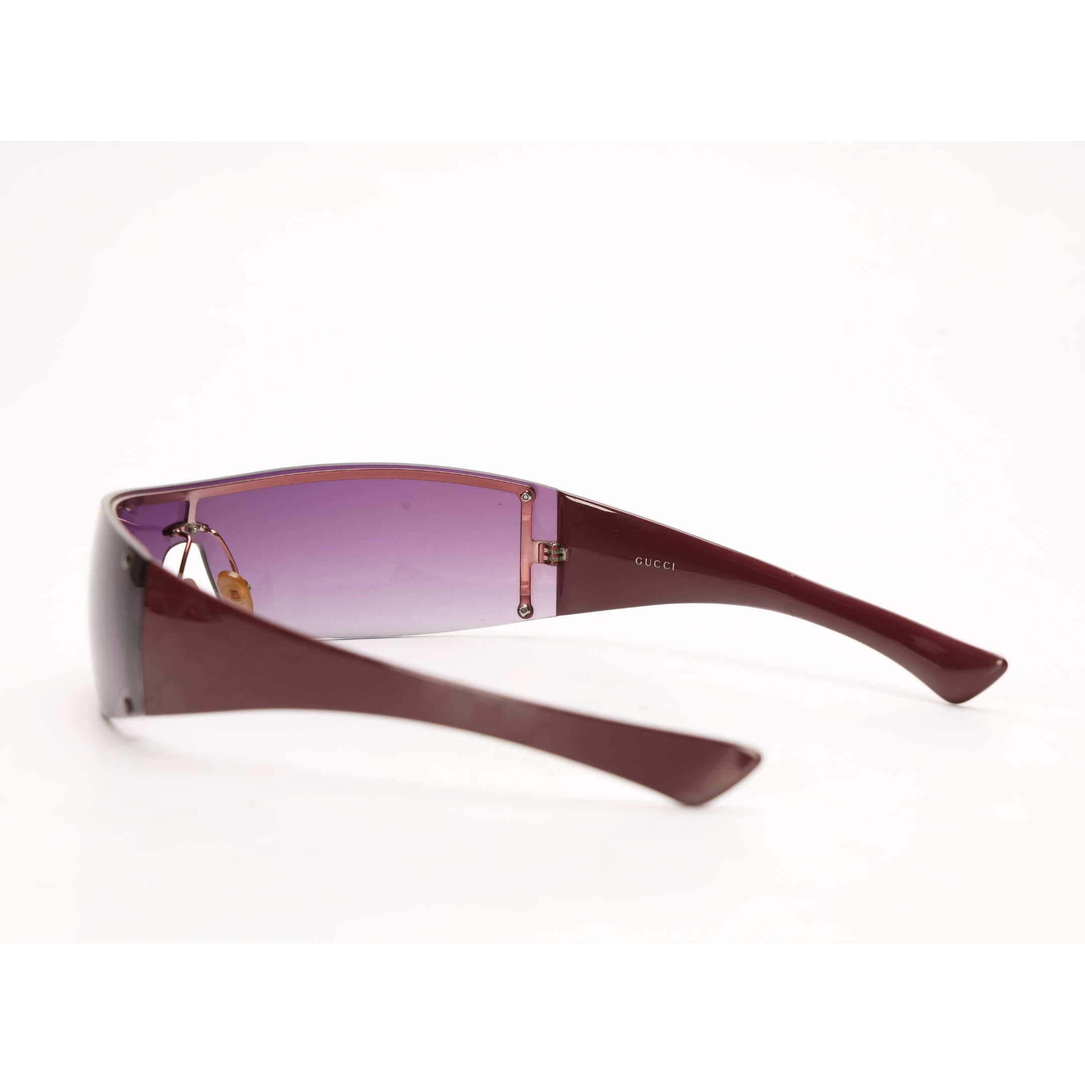 Gucci Purple GG Rectangle Shield Women Sunglasses