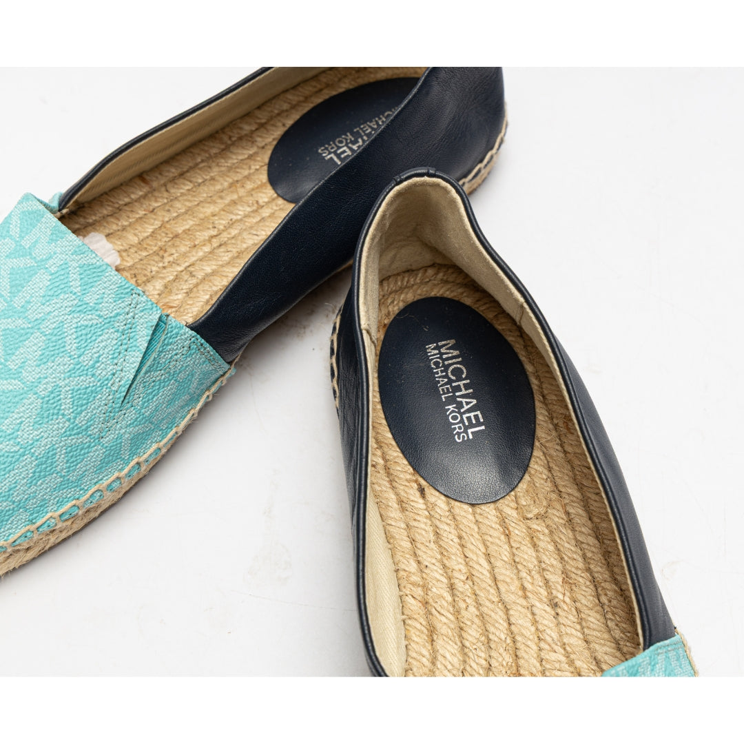 Michael Kors Blue Kendrick Logo Slip-On Espadrille
