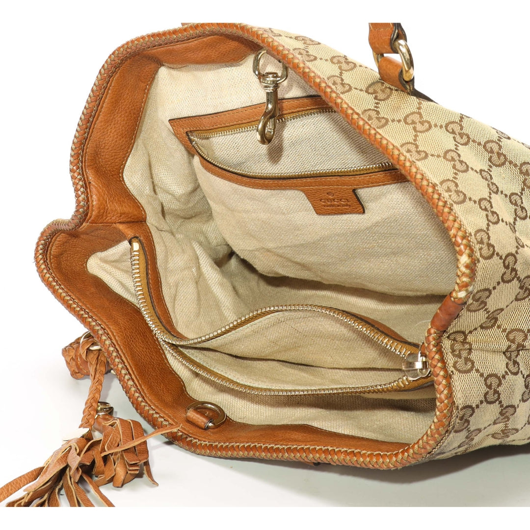 Gucci Beige/Brown GG Canvas Bella Tote