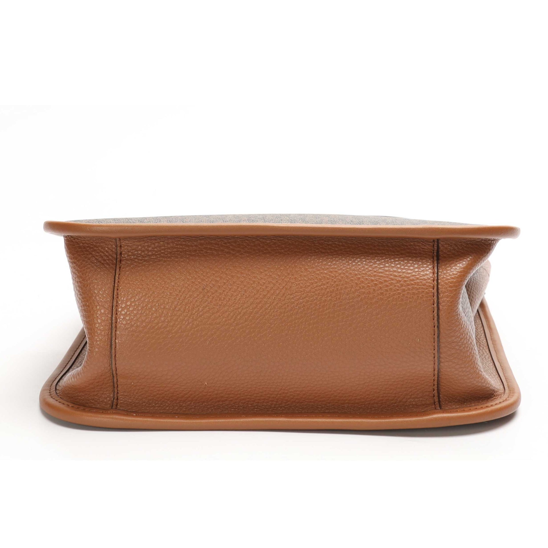 Michael Kors Heidi Brown Stripe Signature Logo Tote