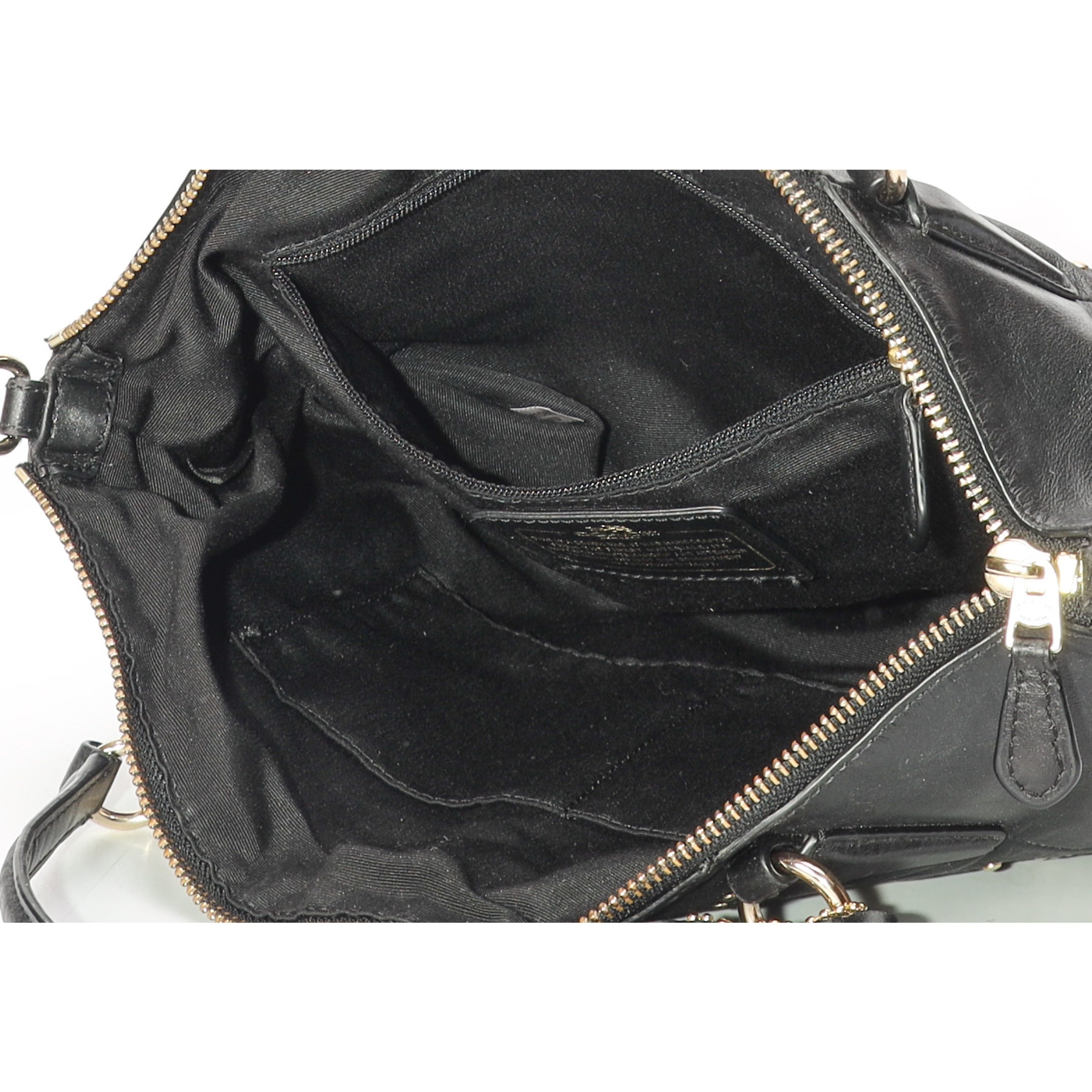 Coach Black Kelsey Studded Convertible Satchel
