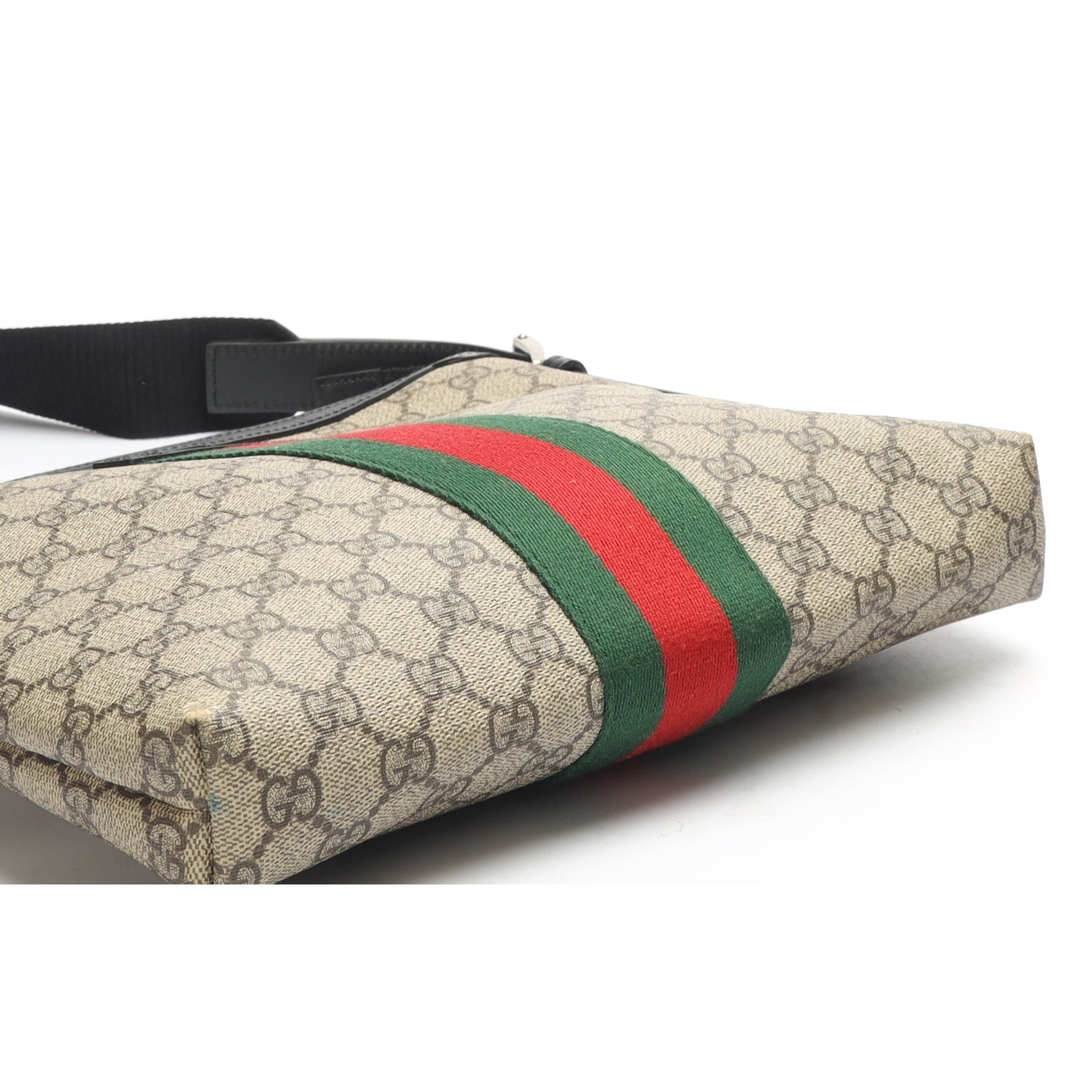 Gucci Ophidia Web Stripe Canvas Messenger Bag