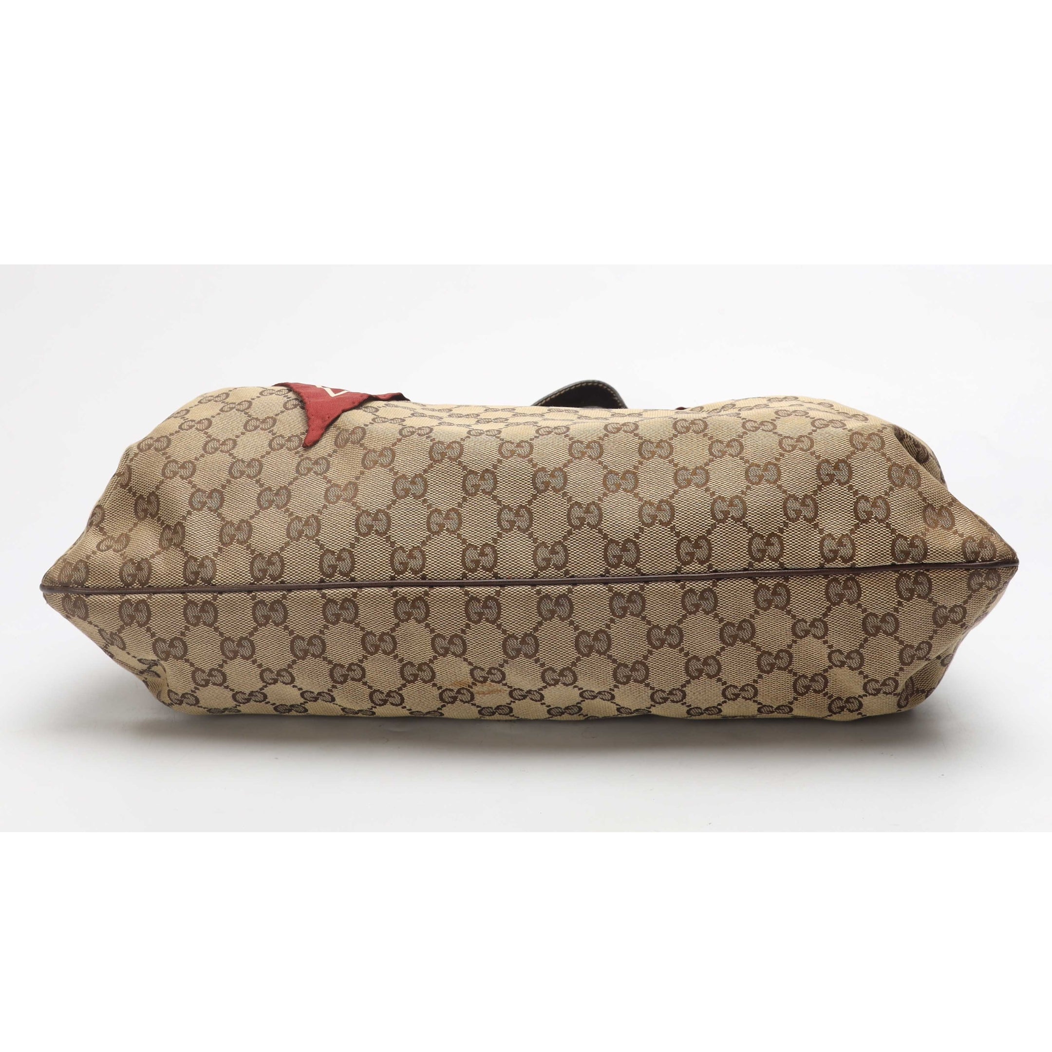 Gucci Positano Scarf Beige/Brown GG Canvas Tote