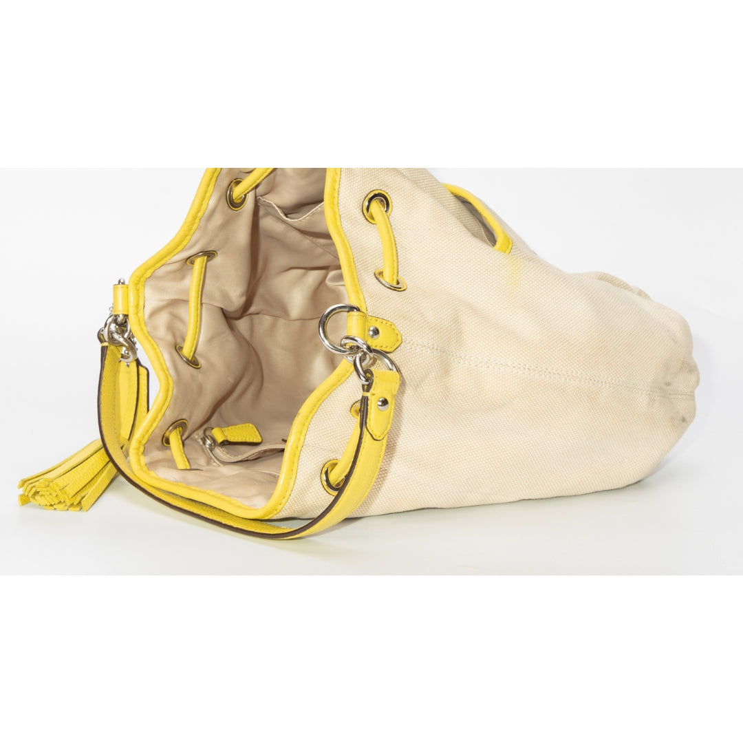 Coach Avery Canvas Drawstring Shoulder Bag