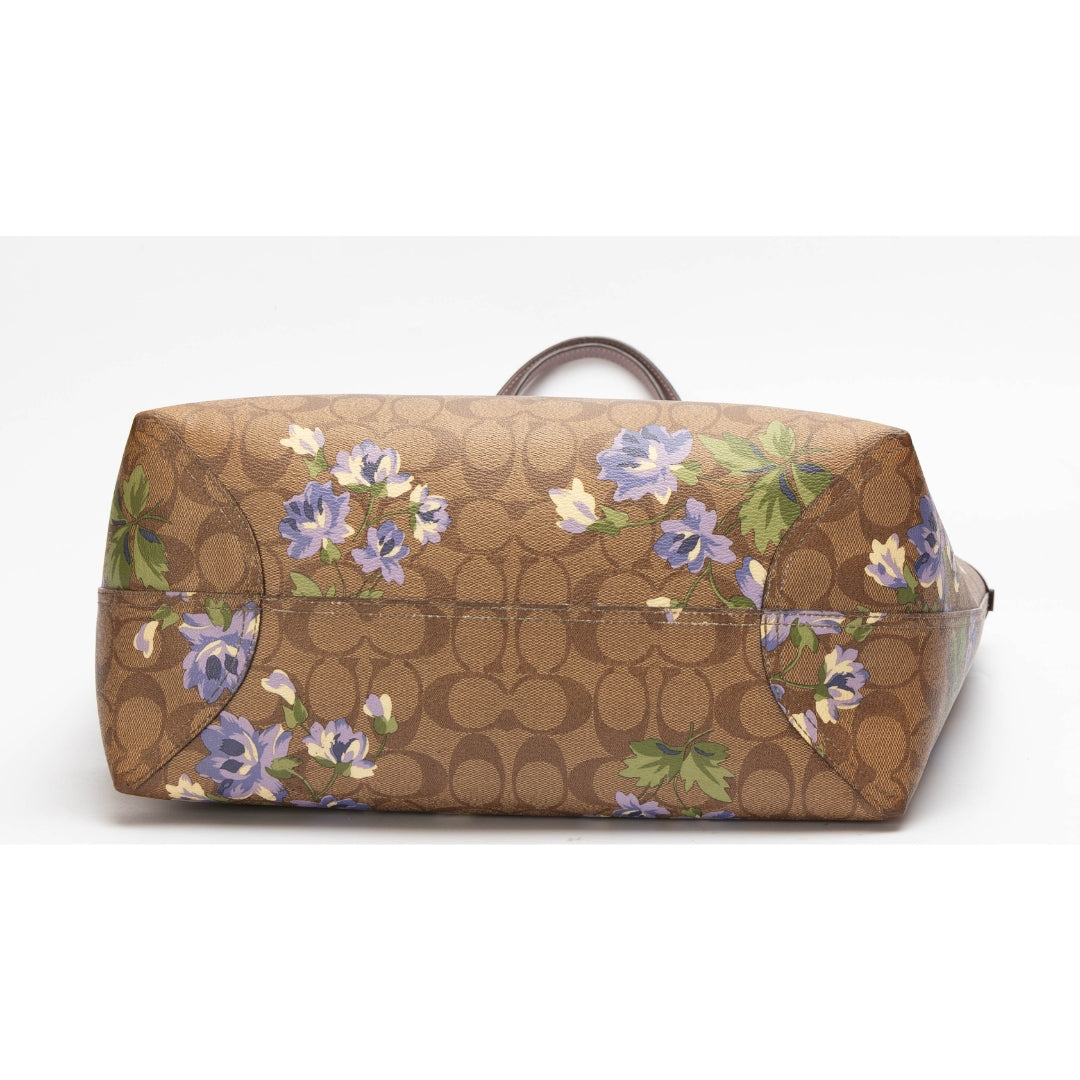 Coach Floral Print Coated Canvas Reversible City Tote