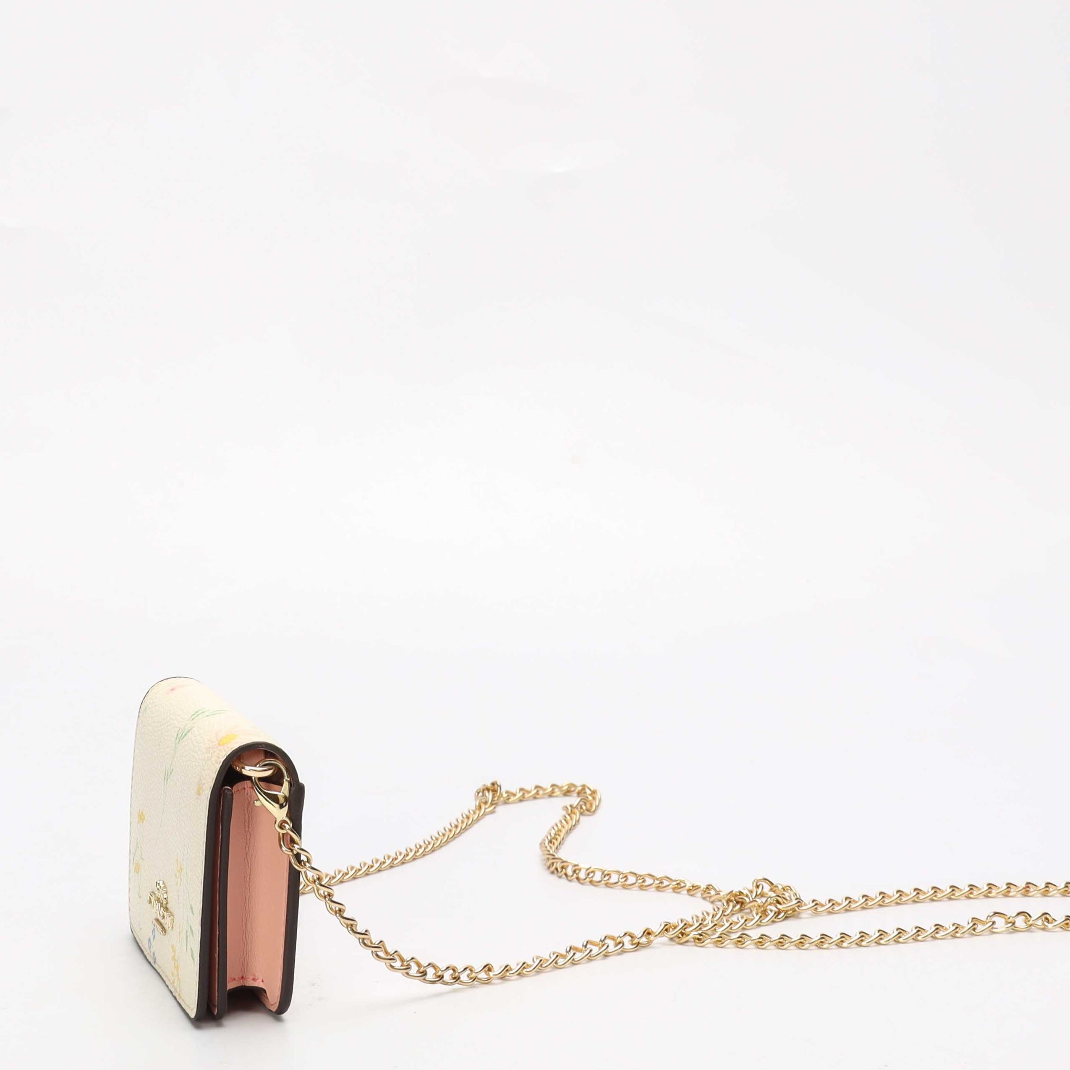 Coach Floral Mini  Chain Wallet
