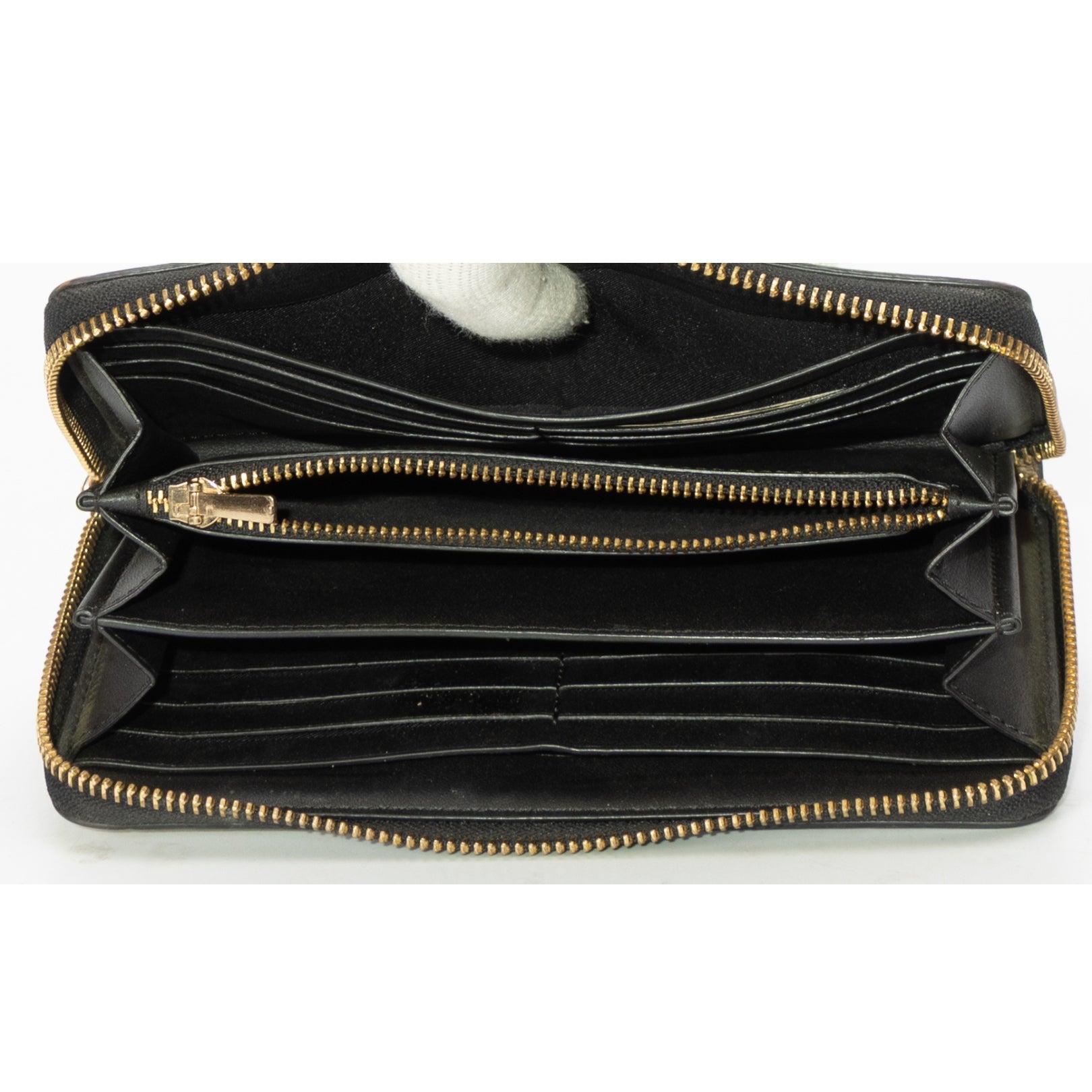 Coach Bee Print Long Zip Around Wallet