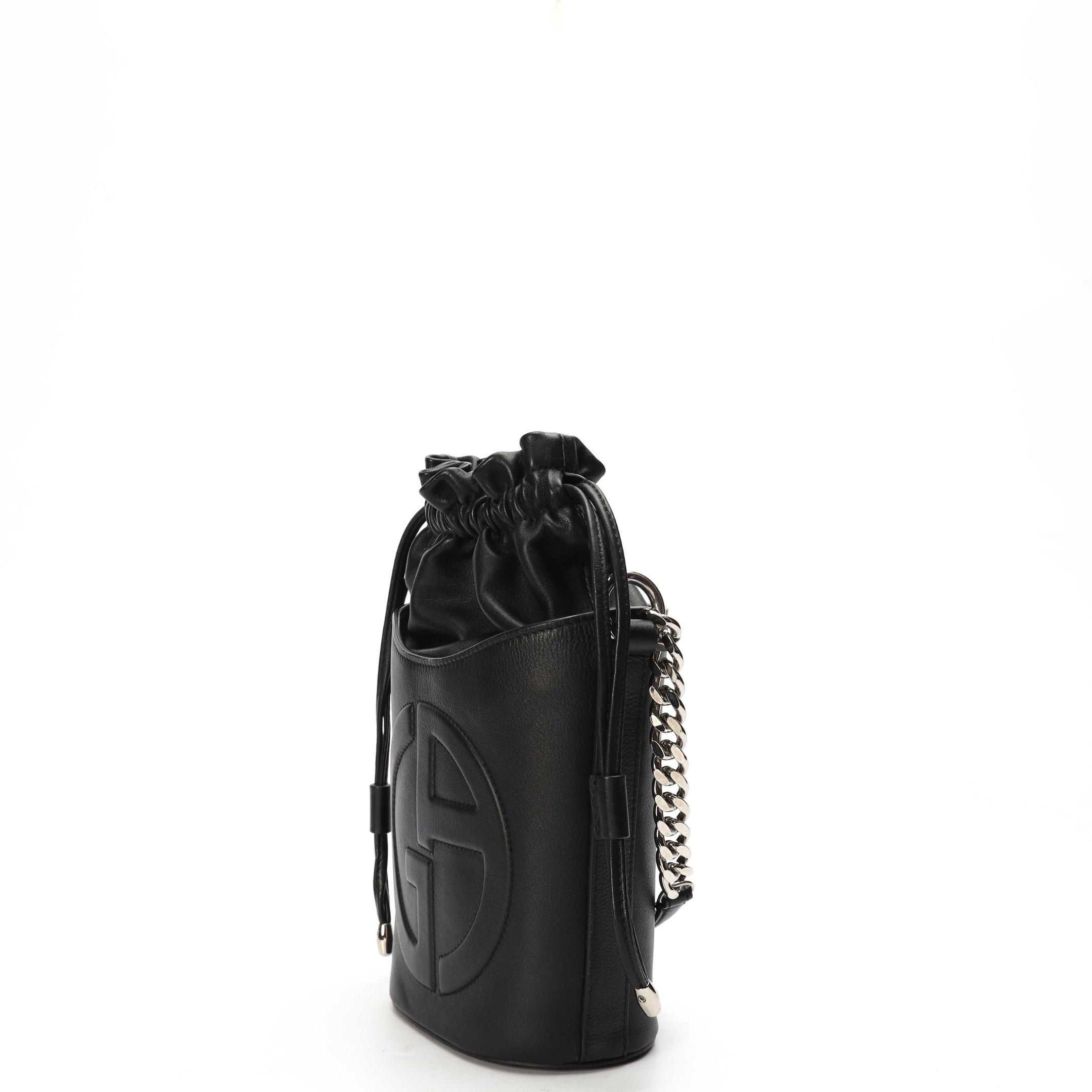 Giorgio Armani Black Drawstring Bucket Bag