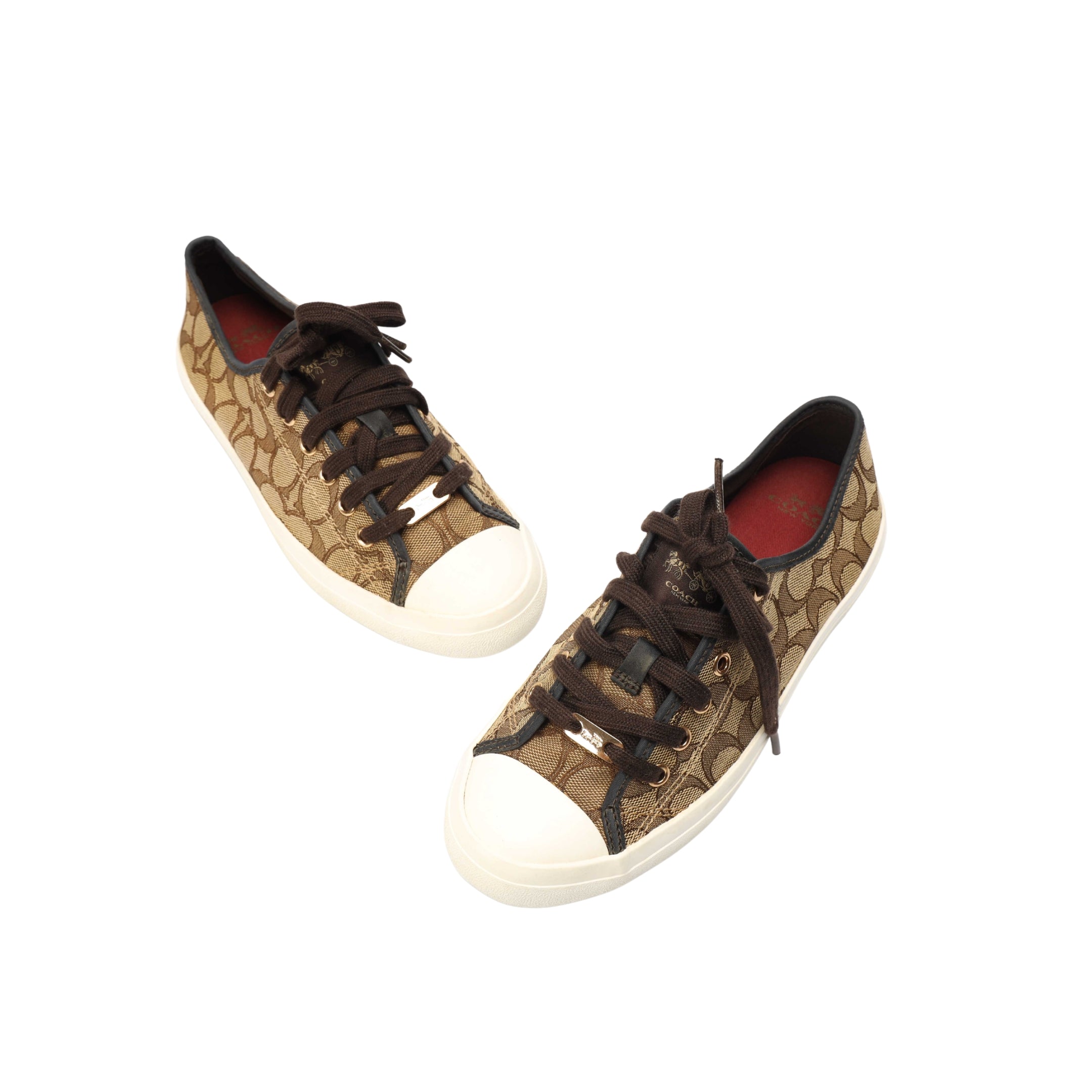 Coach Canvas Patterned Sneakers