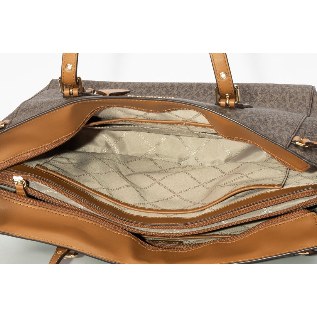 Michael Kors Brown Voyager Logo Tote