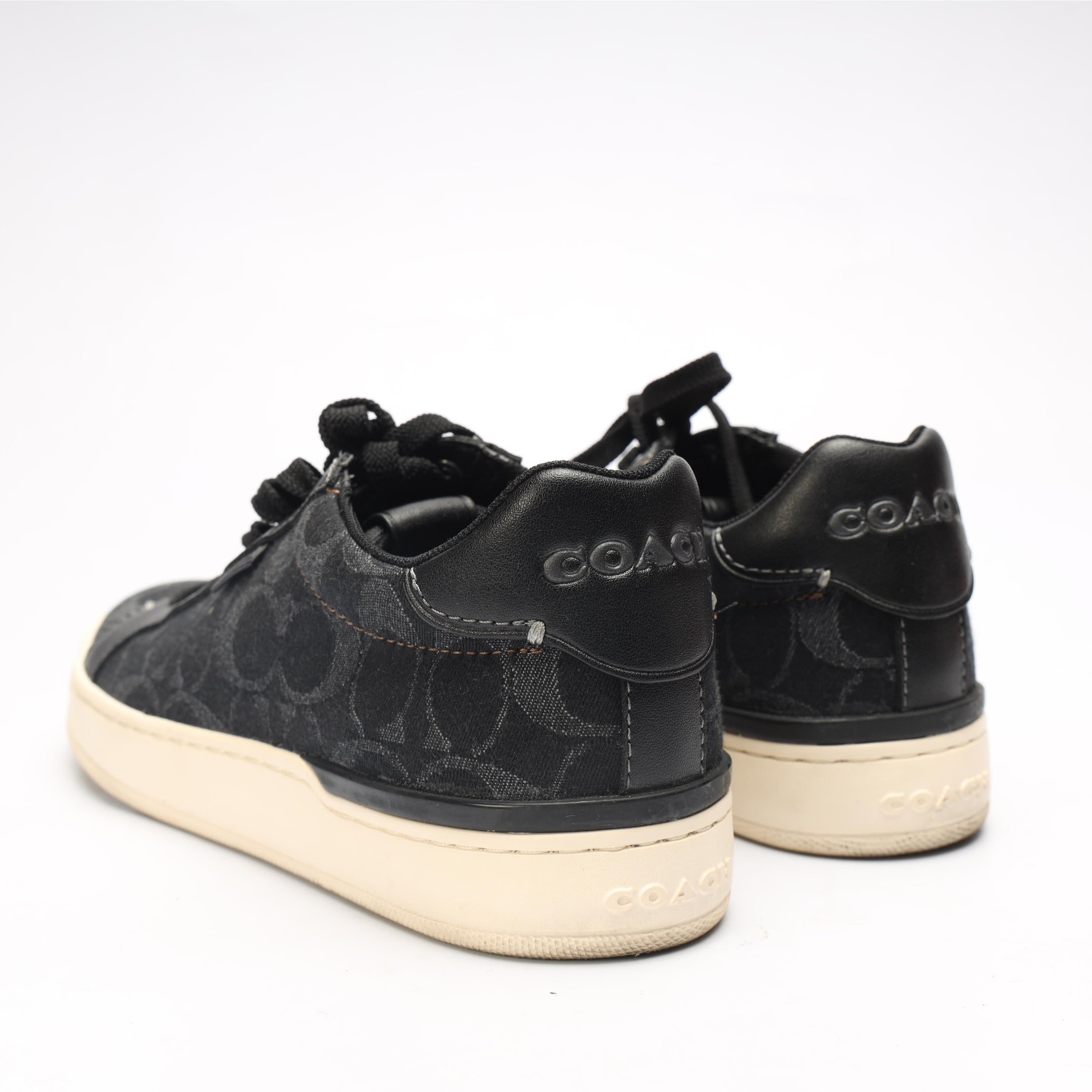 Coach Black Low Line Lace-up Sneakers