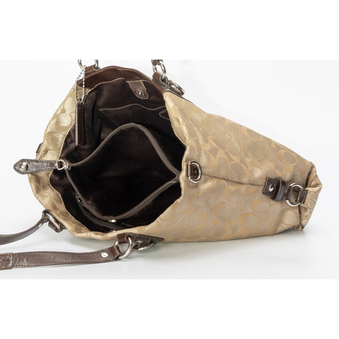 Coach Brown Canvas Shoulder Bag