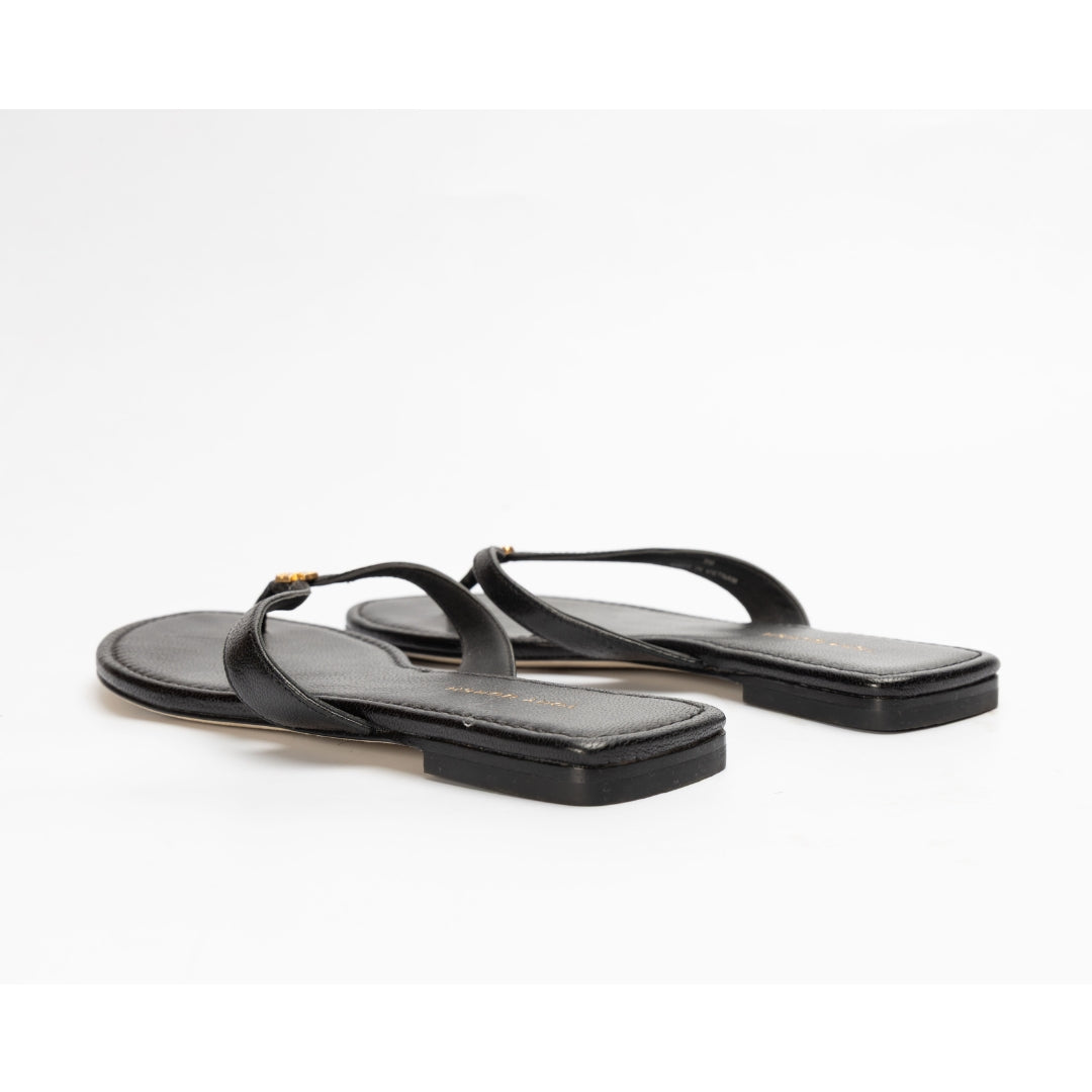 Tory Burch Black Classic Flip Flops