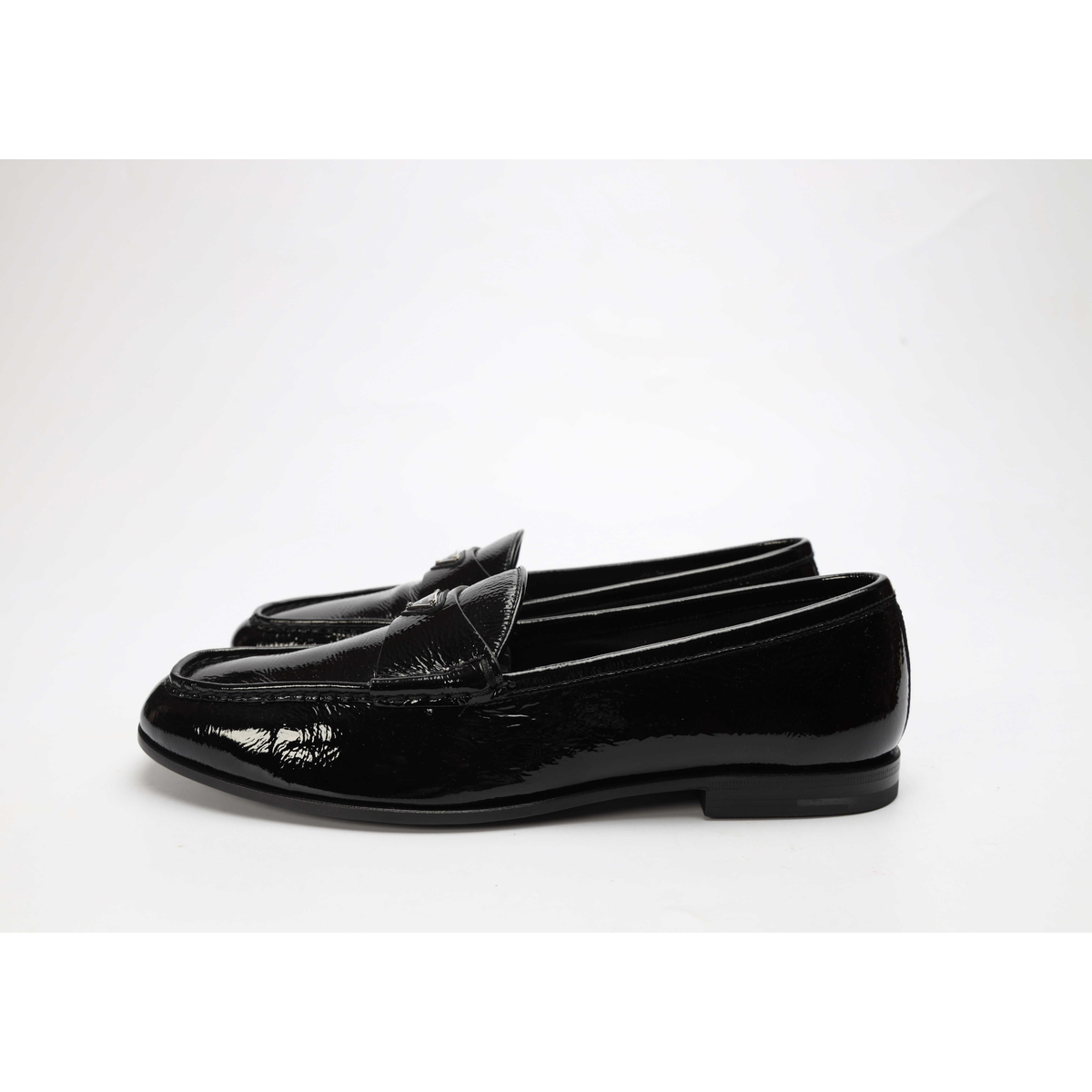 Prada Black Logo Loafers
