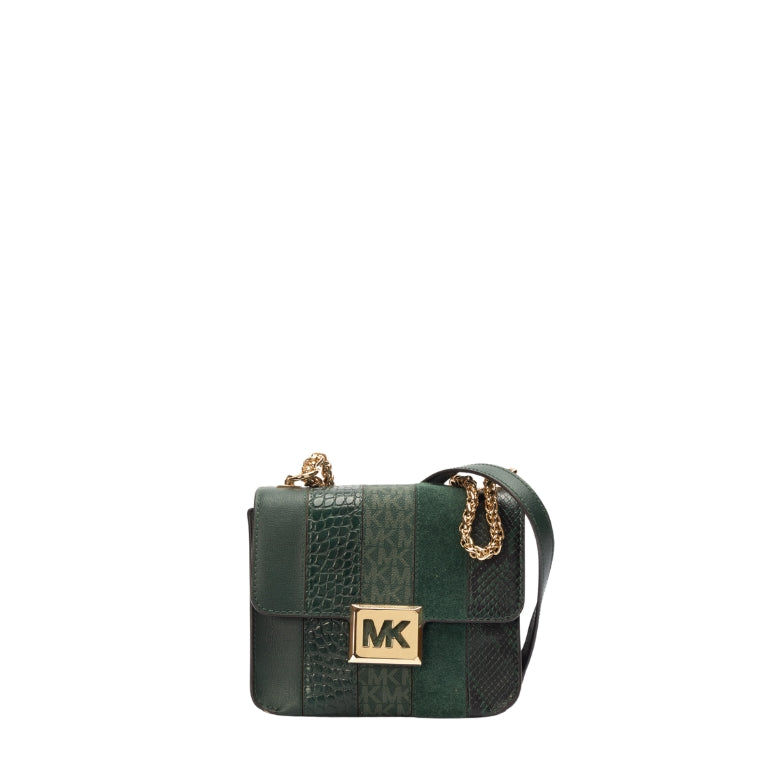 Michael Kors Crocodile Leather Green Crossbody Bag