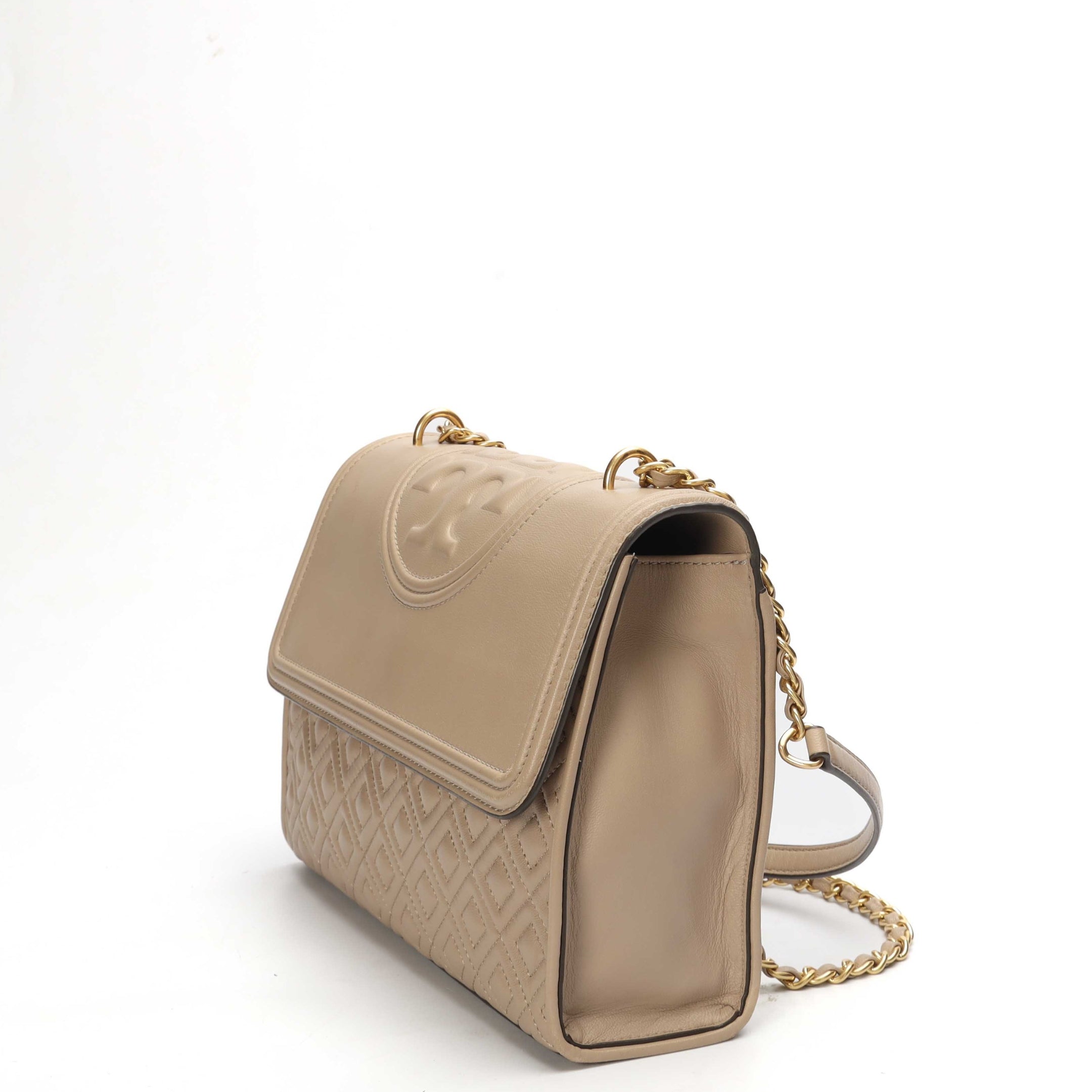 Tory Burch Beige Fleming Shoulder Bag