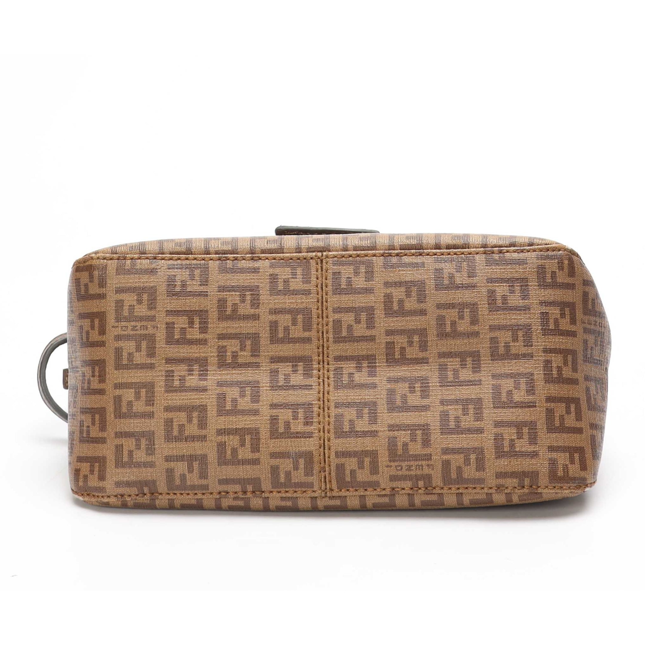 Fendi Brown Zucchino Canvas Mama Forever Bag