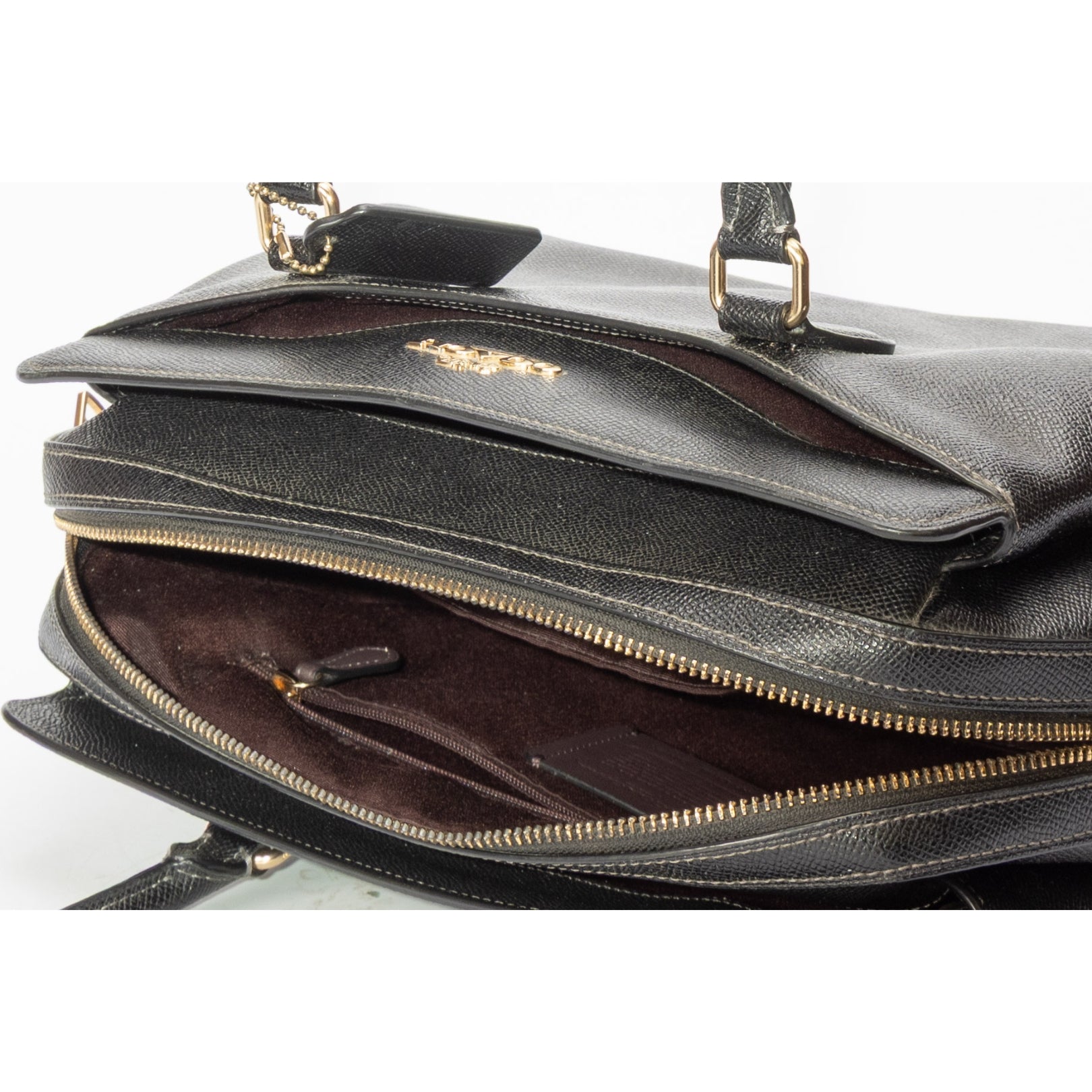 Coach Black Darcie Carryall Convertible Satchel