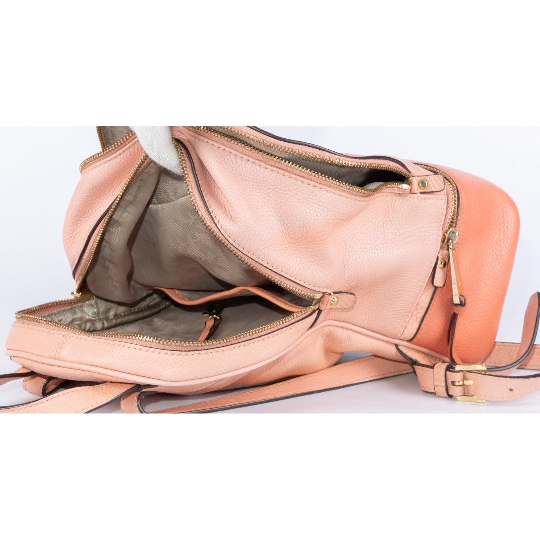 Michael Kors Rhea Pink Leather Backpack