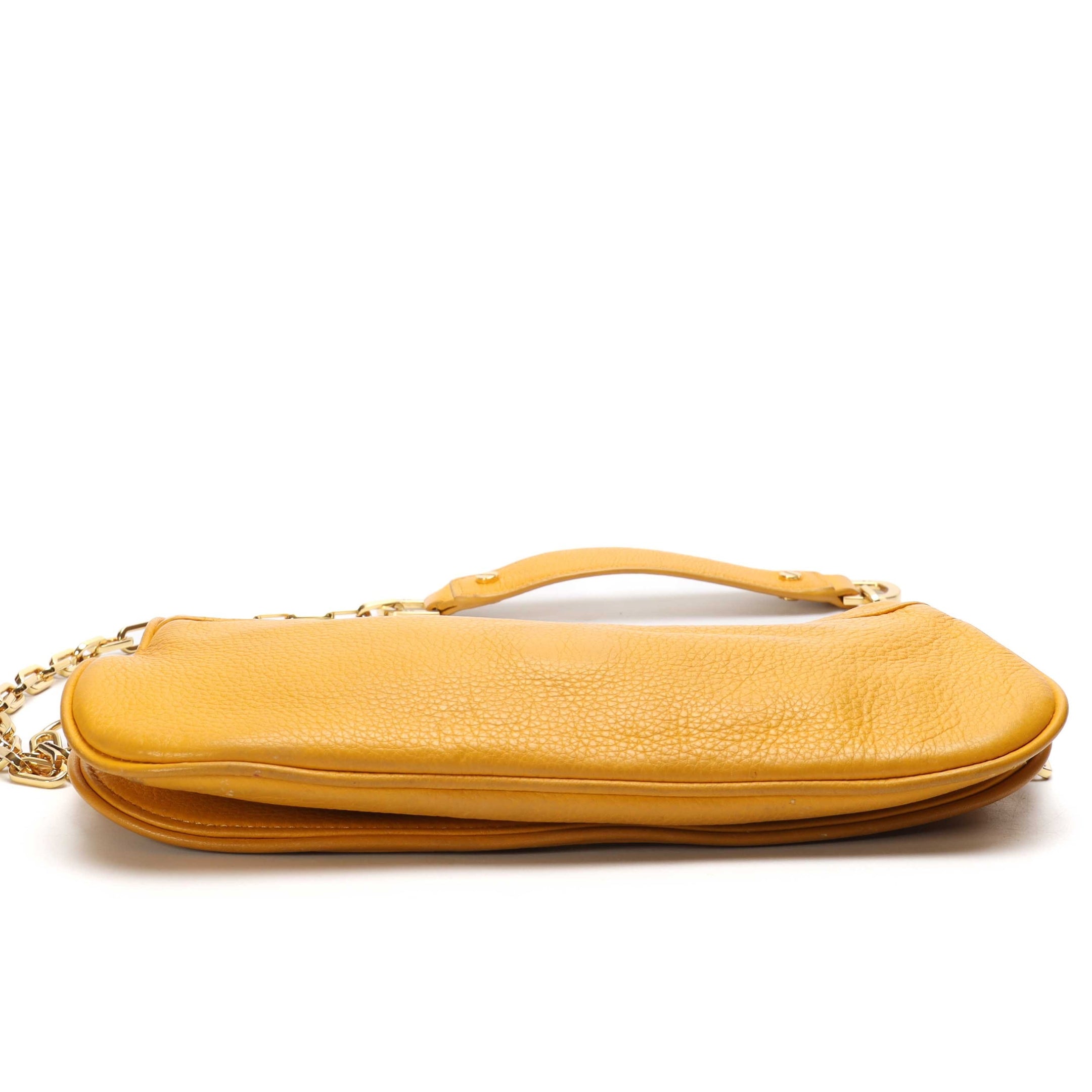 Tory Burch Reva Mustard Chain Clutch