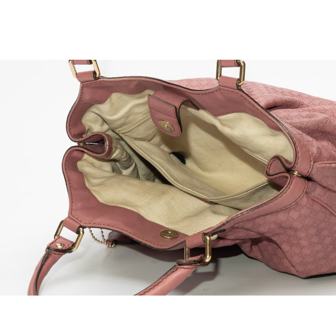 Gucci Pink Guccissima Leather Sukey Tote