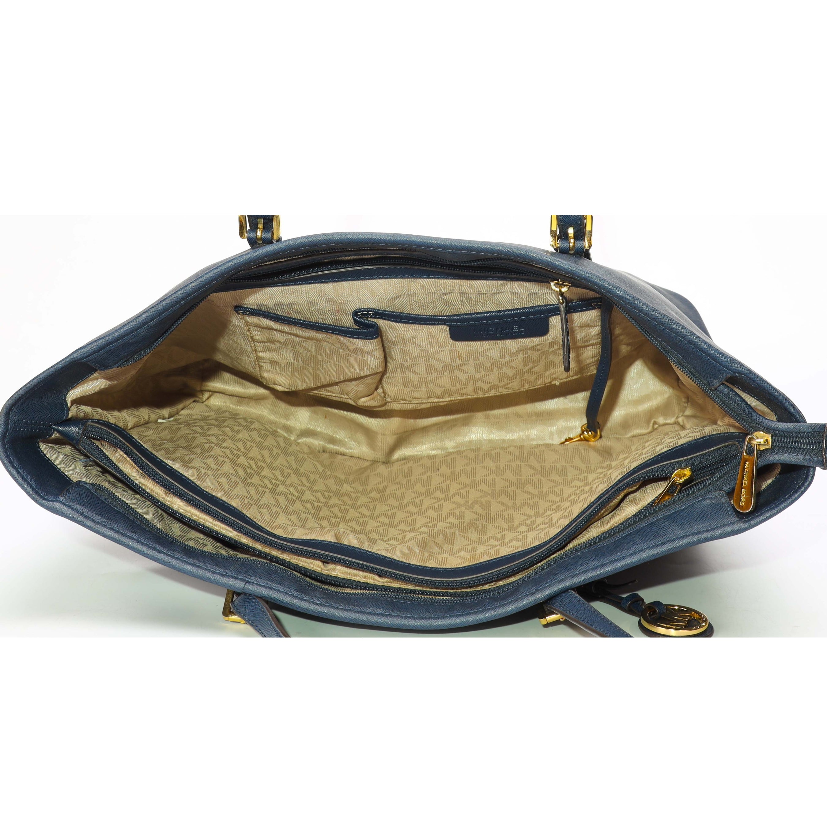 Michael Kors Navy Jet Set Zip Tote