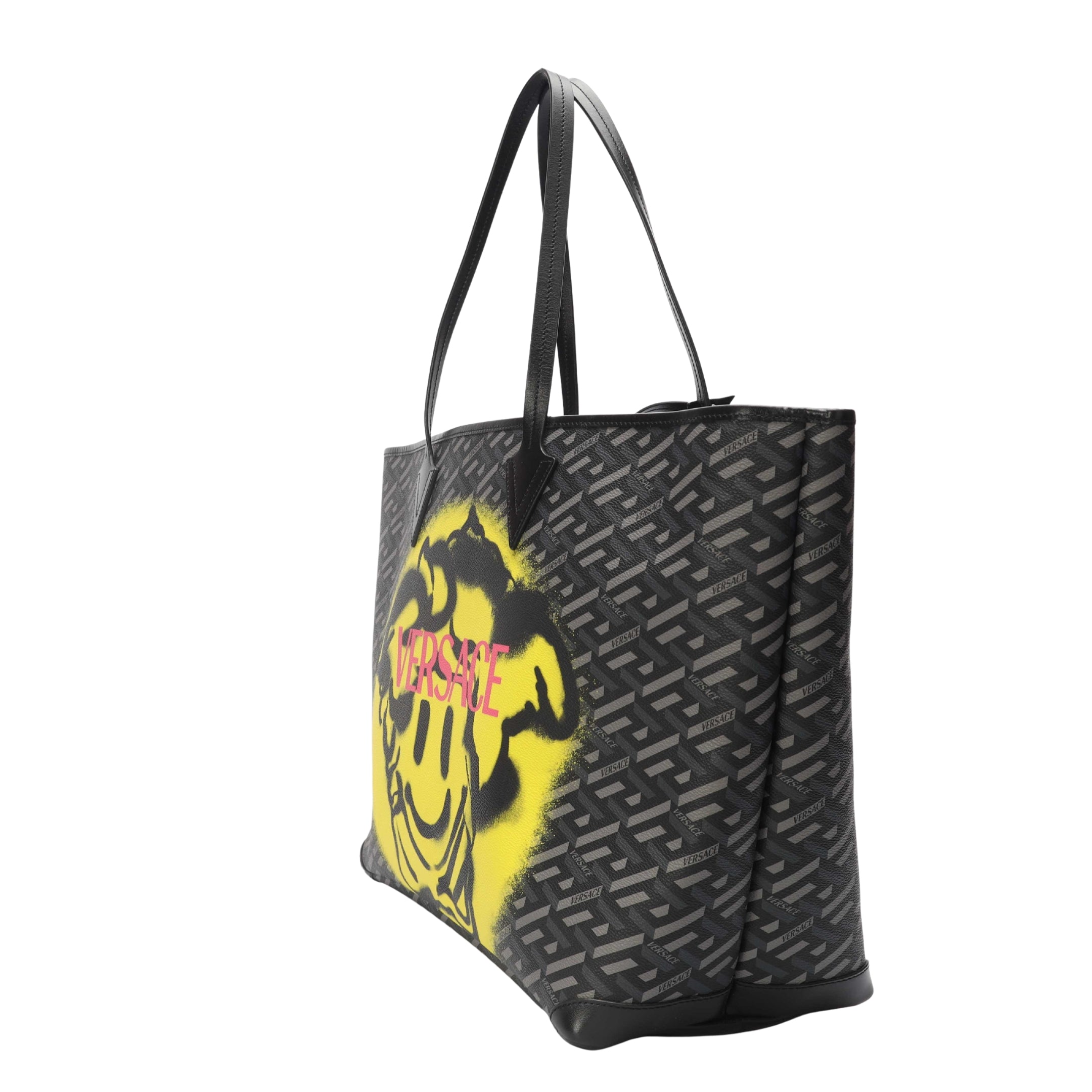Versace Medusa Tag Canvas Tote