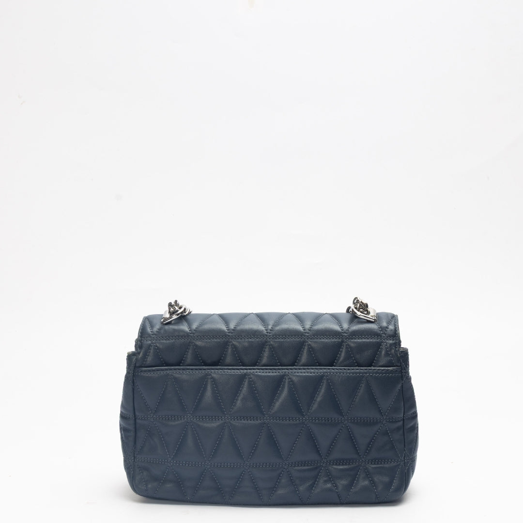 Michael Kors Sloan Navy Large Quilted Shoulder Bag