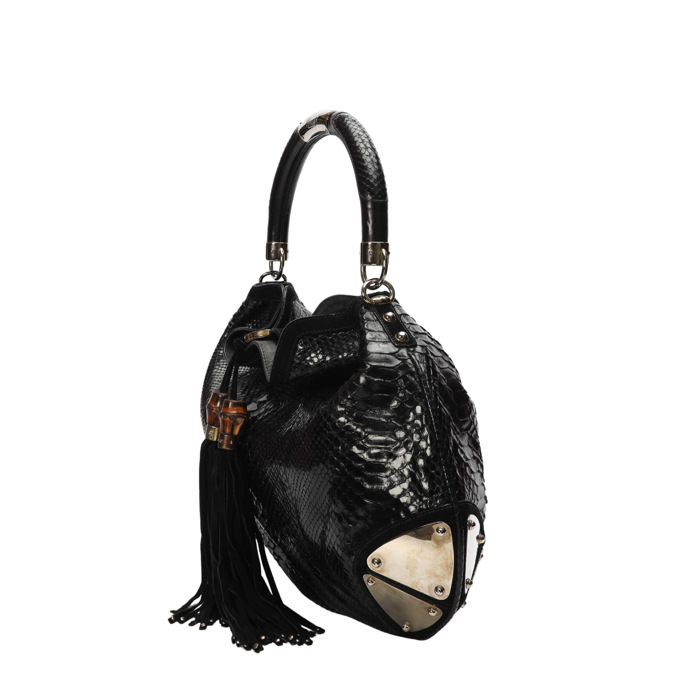 Gucci Black Babouska Indy Top Handle Bag