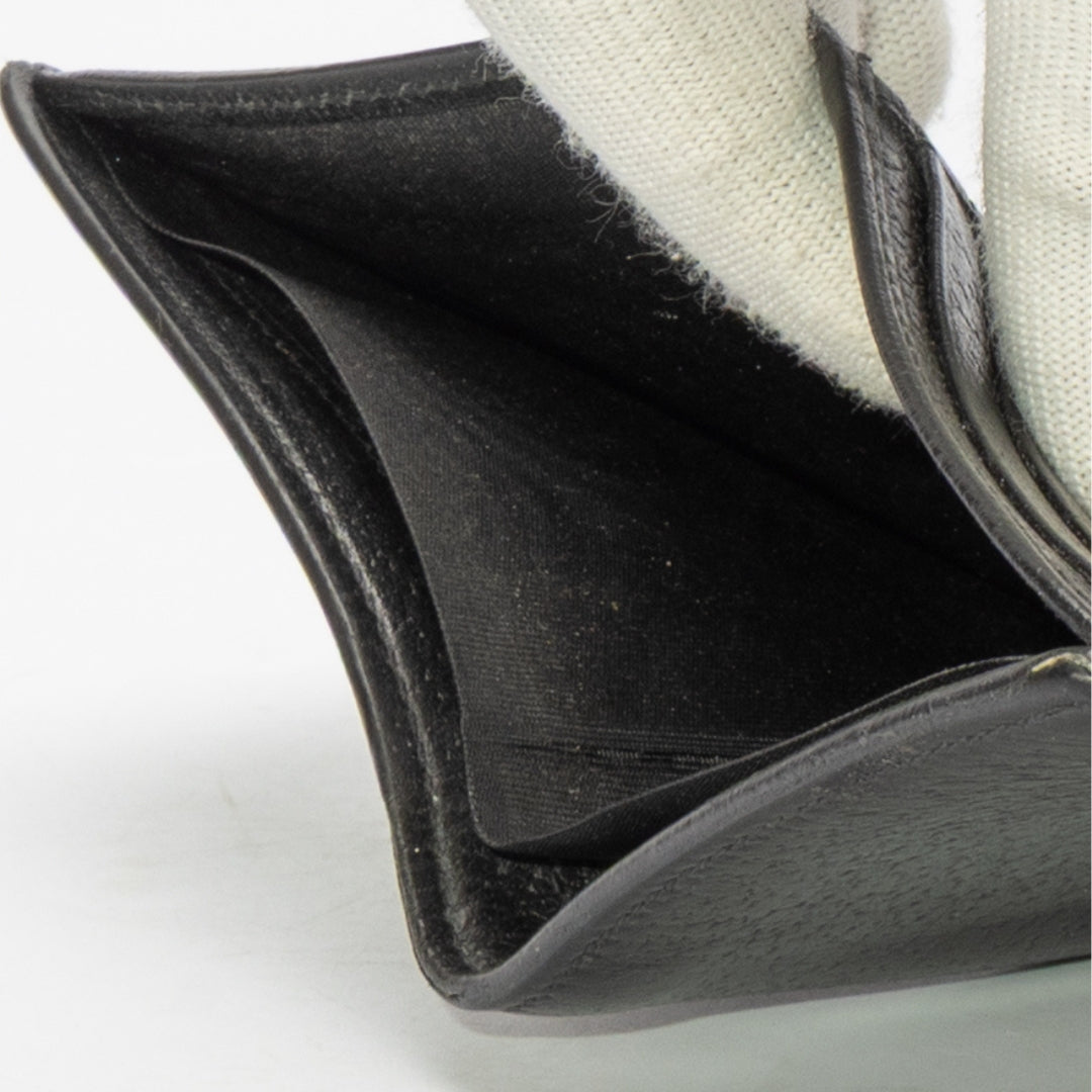 Gucci Bee Black Leather Bifold Wallet