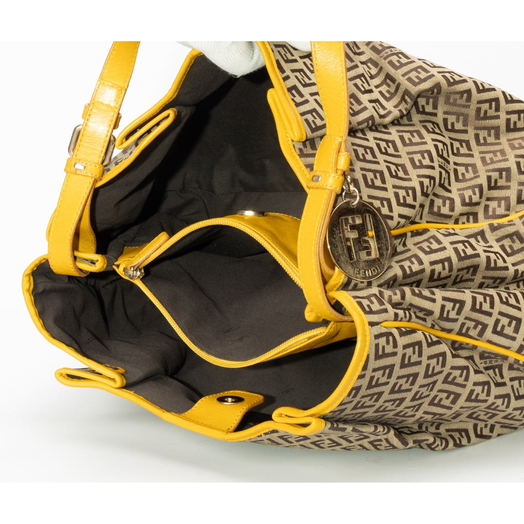 Fendi Zucchino Canvas Hobo Bag