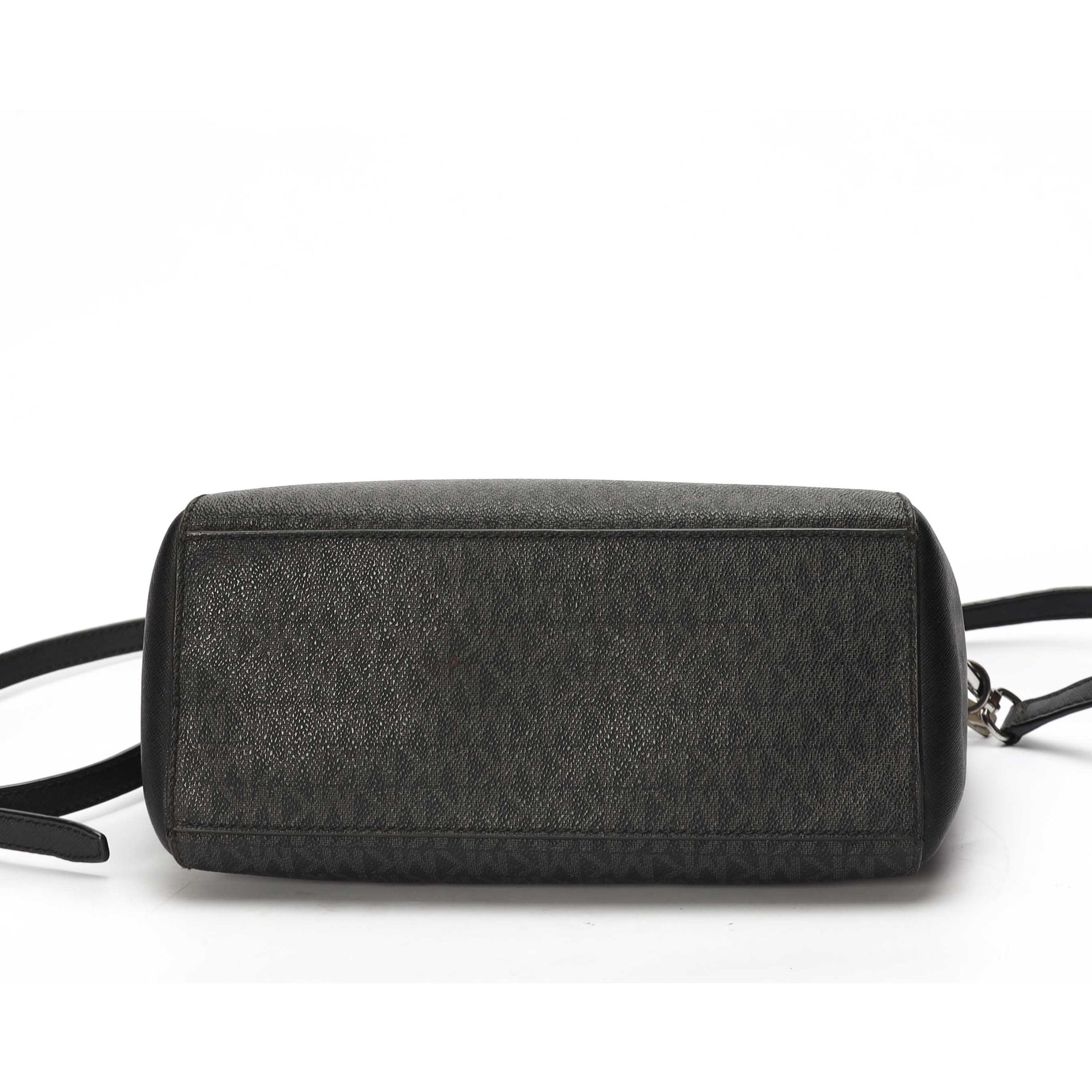 Michael Kors Ciara Black Logo Convertible Satchel