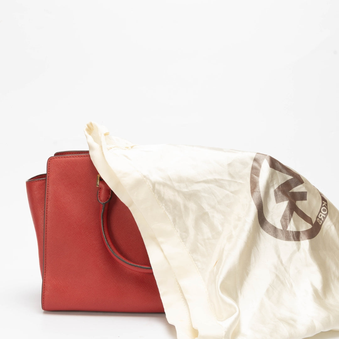 Michael Kors Red Selma Satchel